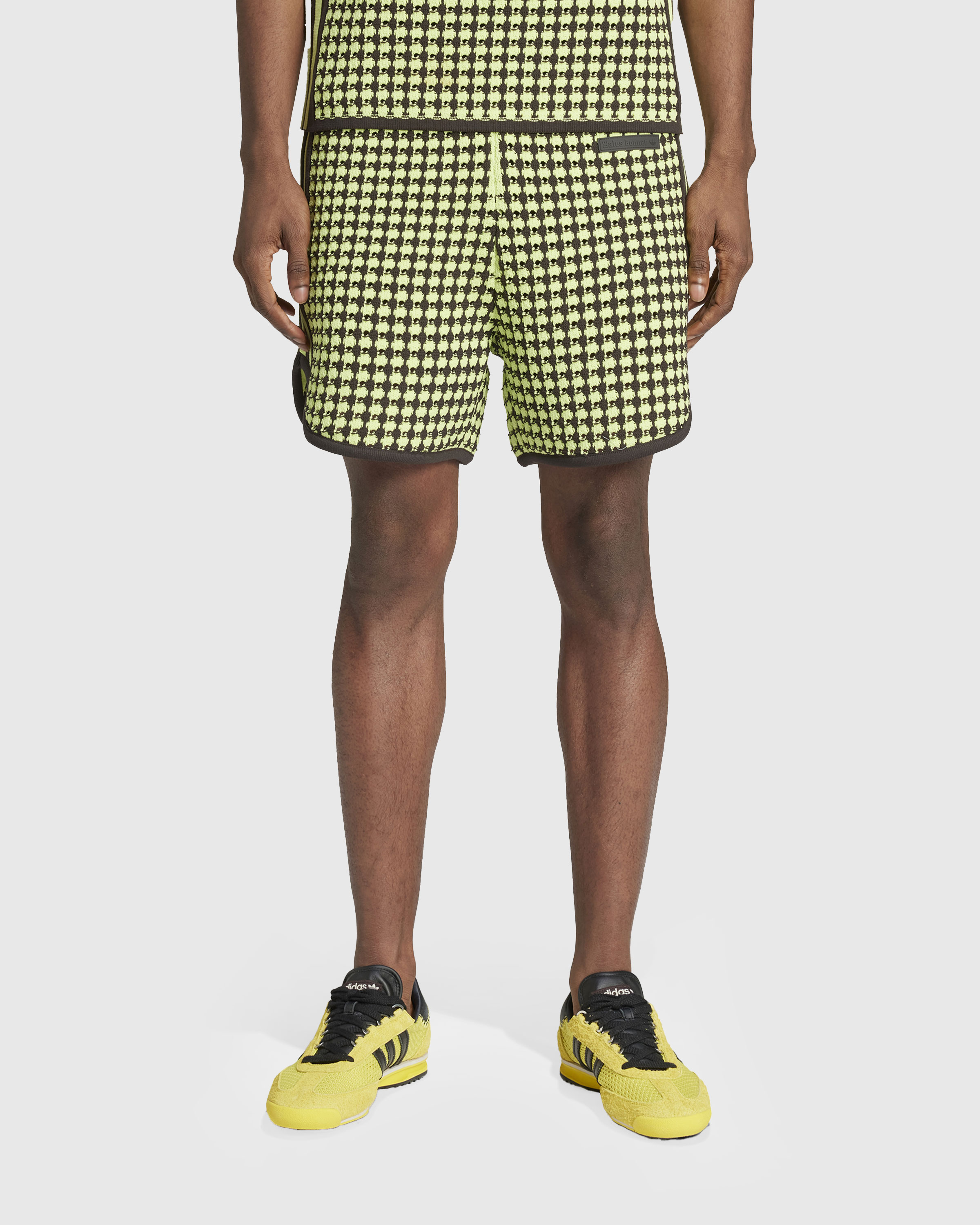 Adidas x Wales Bonner – Knit Shorts Semi Frozen Yellow/Night Brown - Short Cuts - Yellow - Image 2