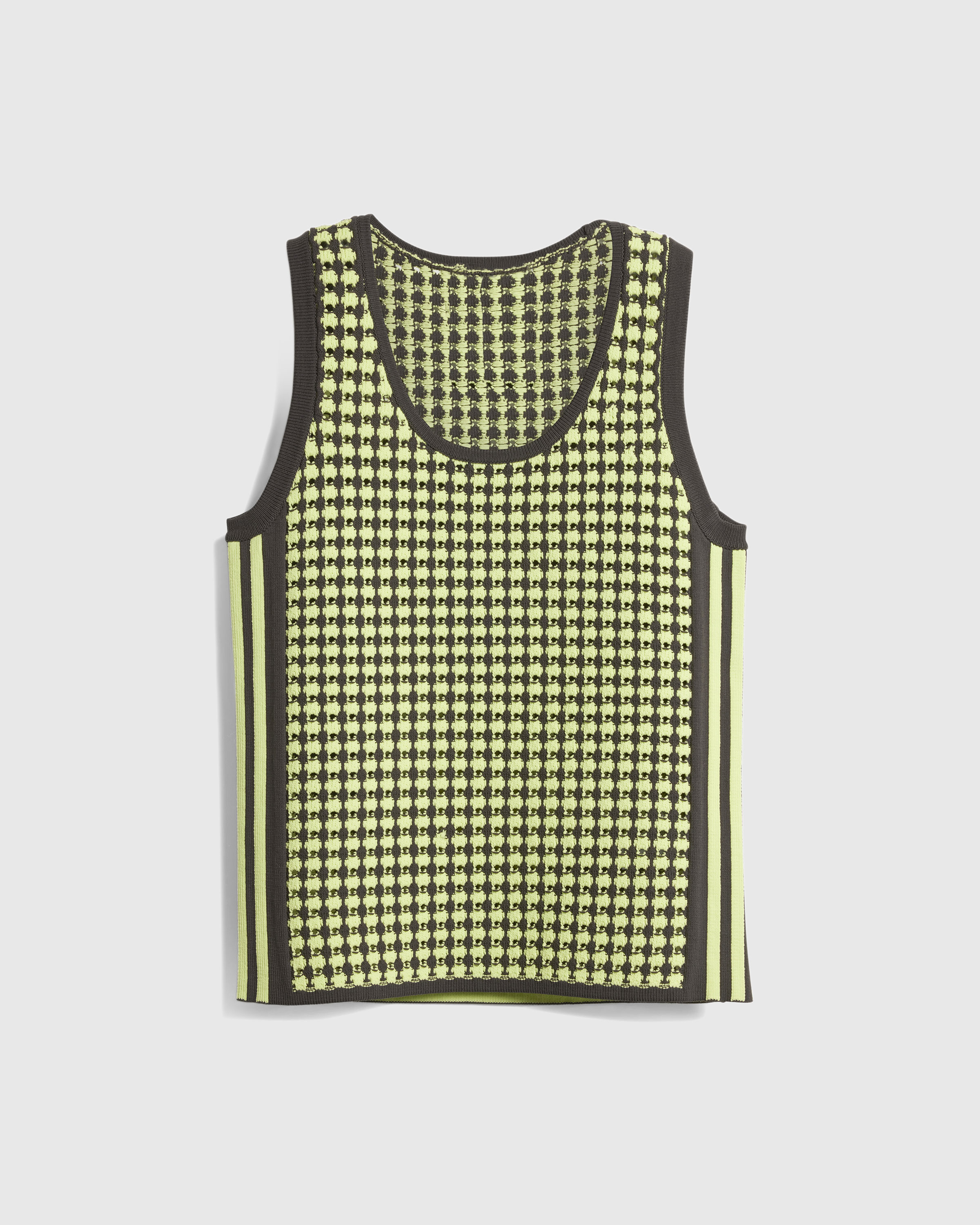 Adidas x Wales Bonner – Knit Vest Semi Frozen Yellow/Night Brown - Tank Tops - Yellow - Image 1