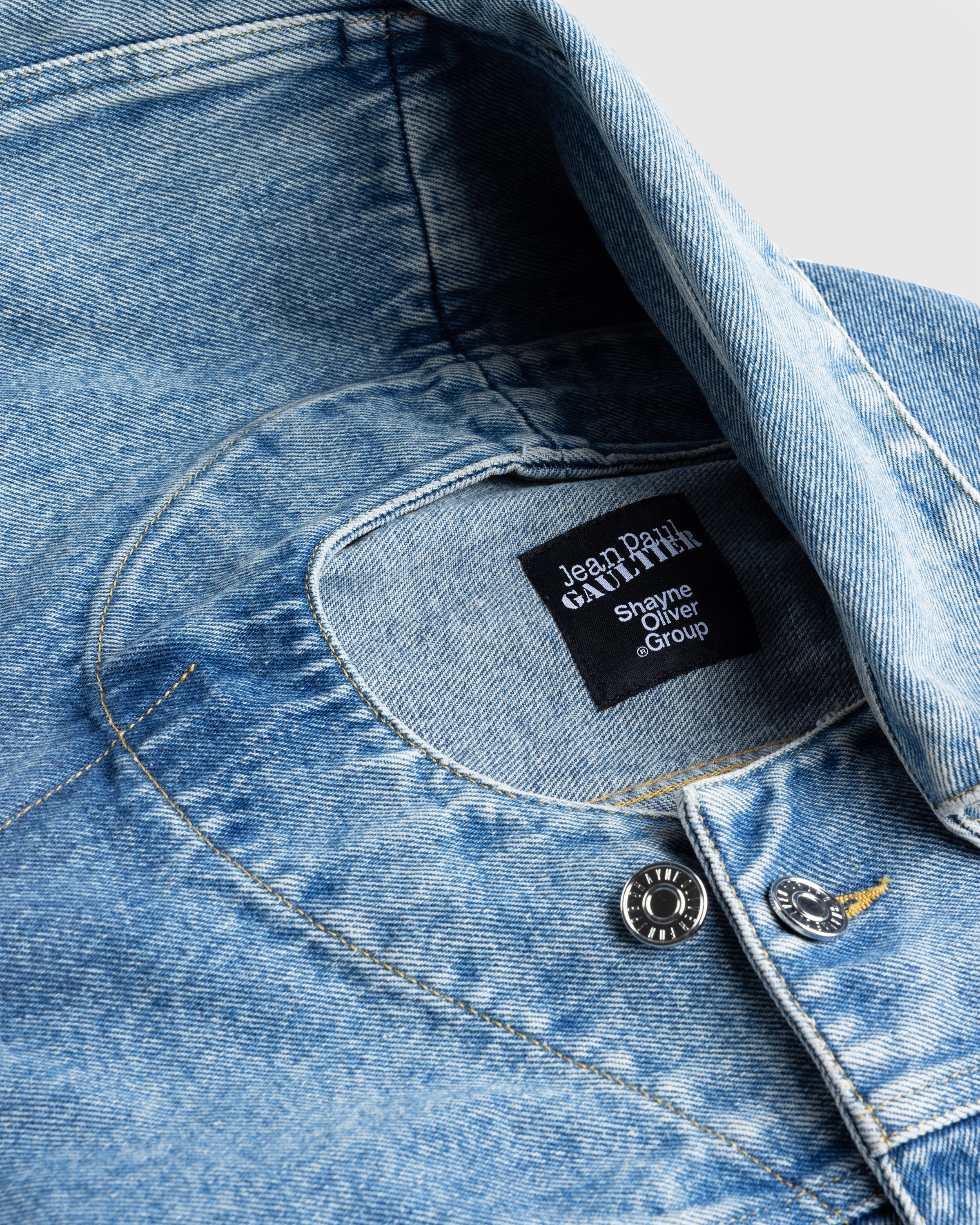 Jean Paul Gaultier x Shayne Oliver – Denim Jacket Light Blue - Denim Jackets - Blue - Image 7