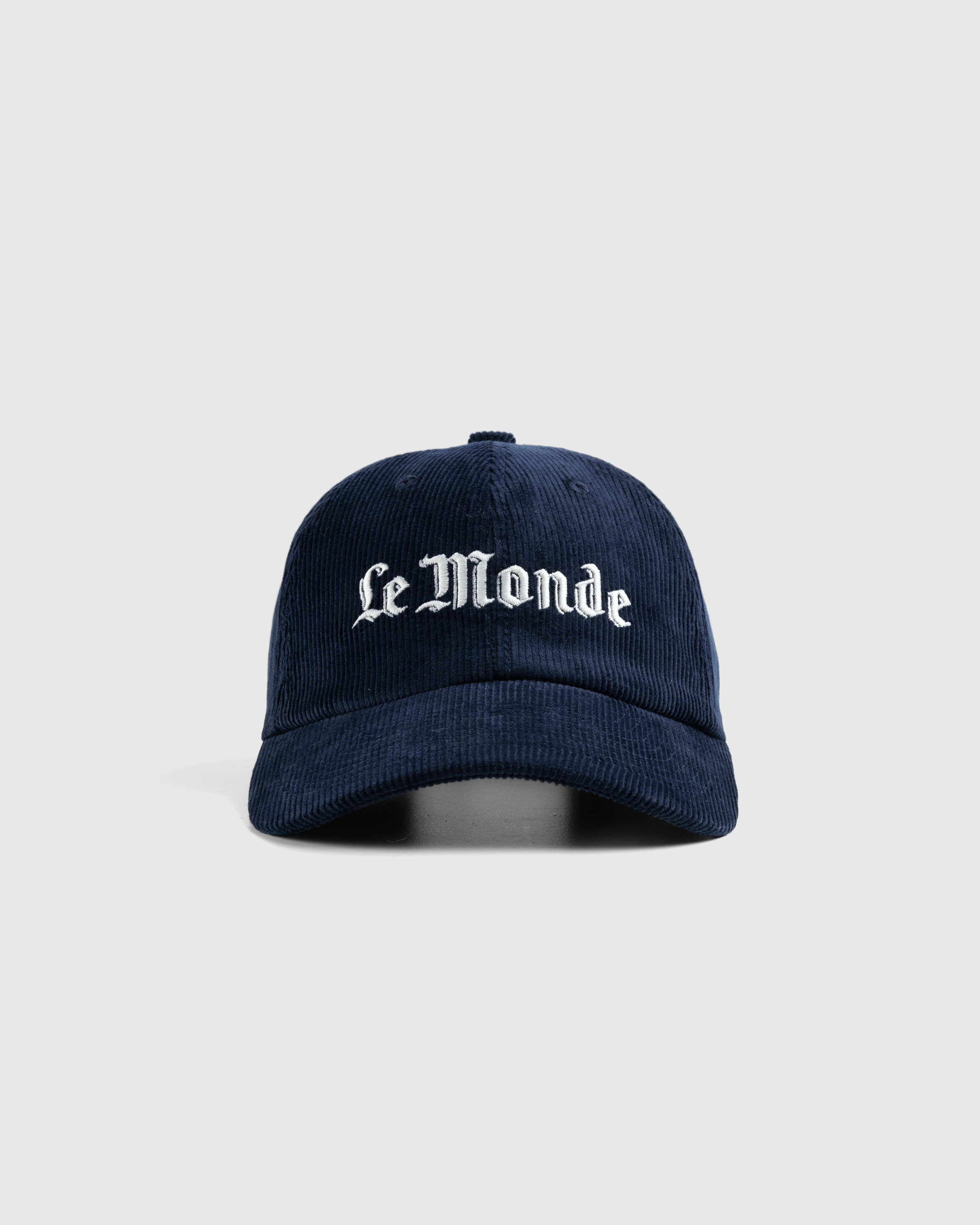 Le Monde x Highsnobiety – Logo Corduroy Cap Blue - Caps - Blue - Image 4