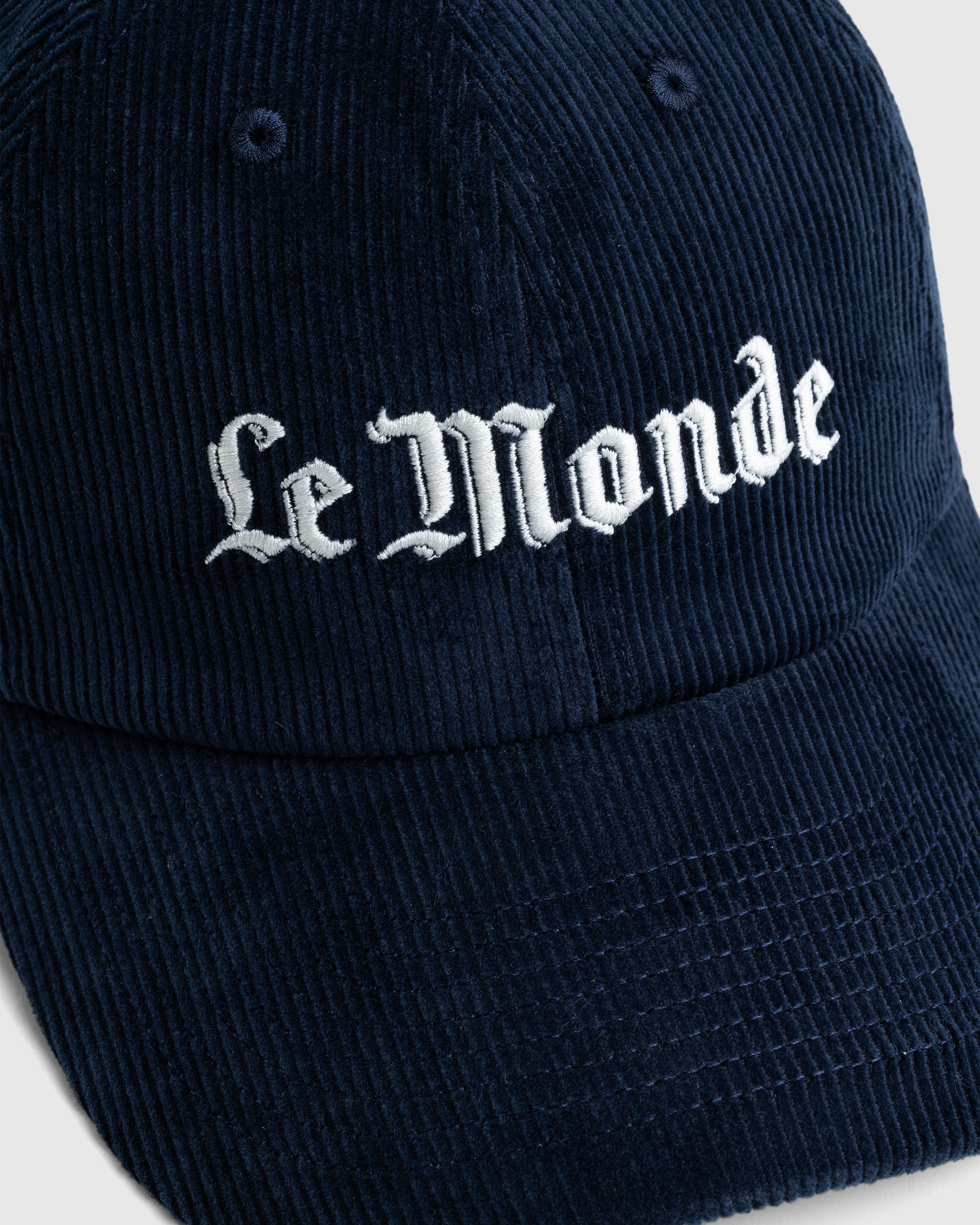 Le Monde x Highsnobiety – Logo Corduroy Cap Blue - Caps - Blue - Image 6