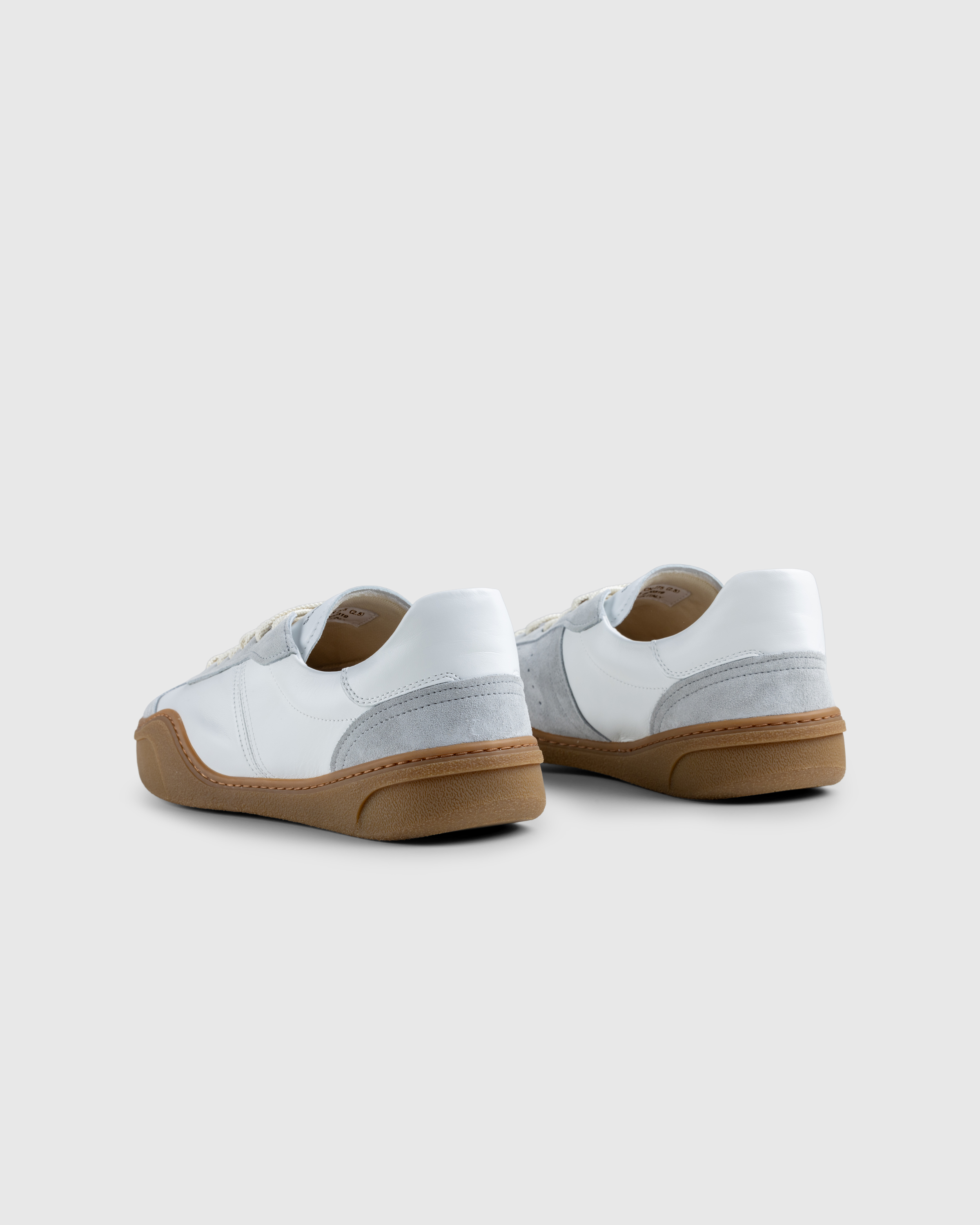 Acne Studios – Lace-Up Sneakers White/Brown - Low Top Sneakers - White - Image 4