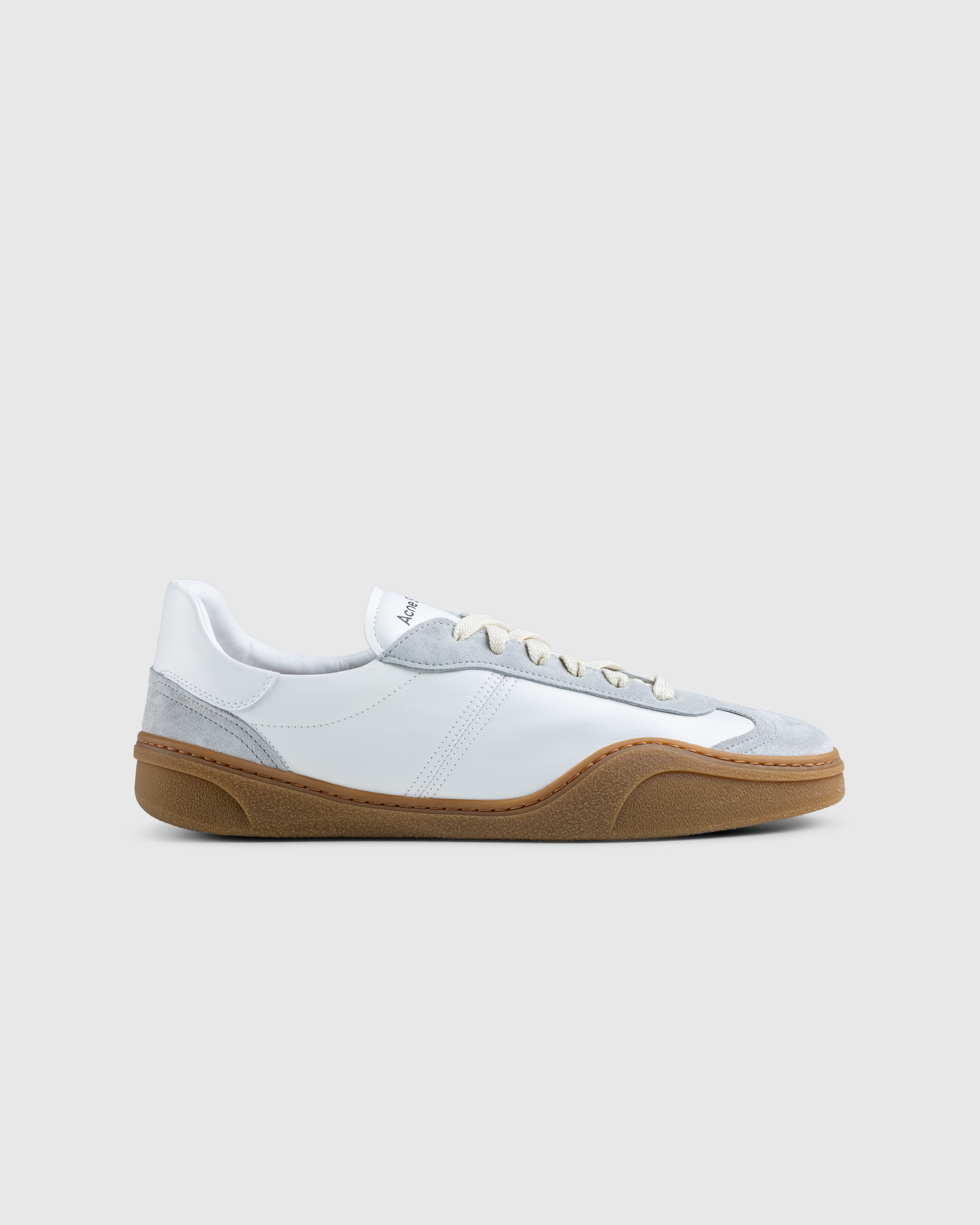 Acne Studios – Lace-Up Sneakers White/Brown - Low Top Sneakers - White - Image 1