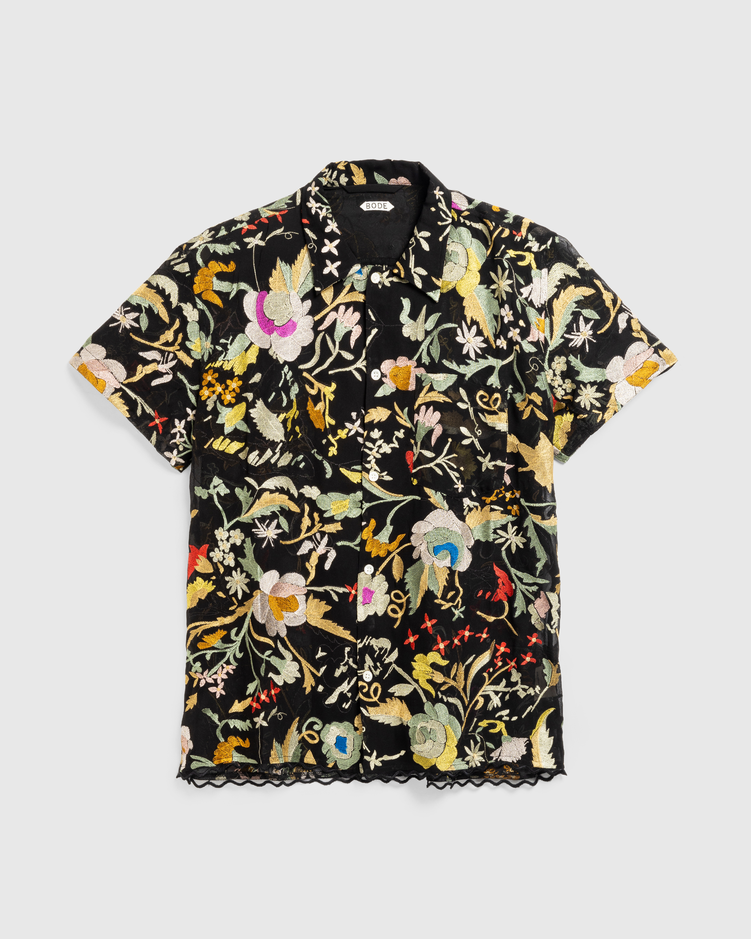 Bode – Heirloom Floral Short-Sleeve Shirt Multi - Shortsleeve Shirts - Orange - Image 1