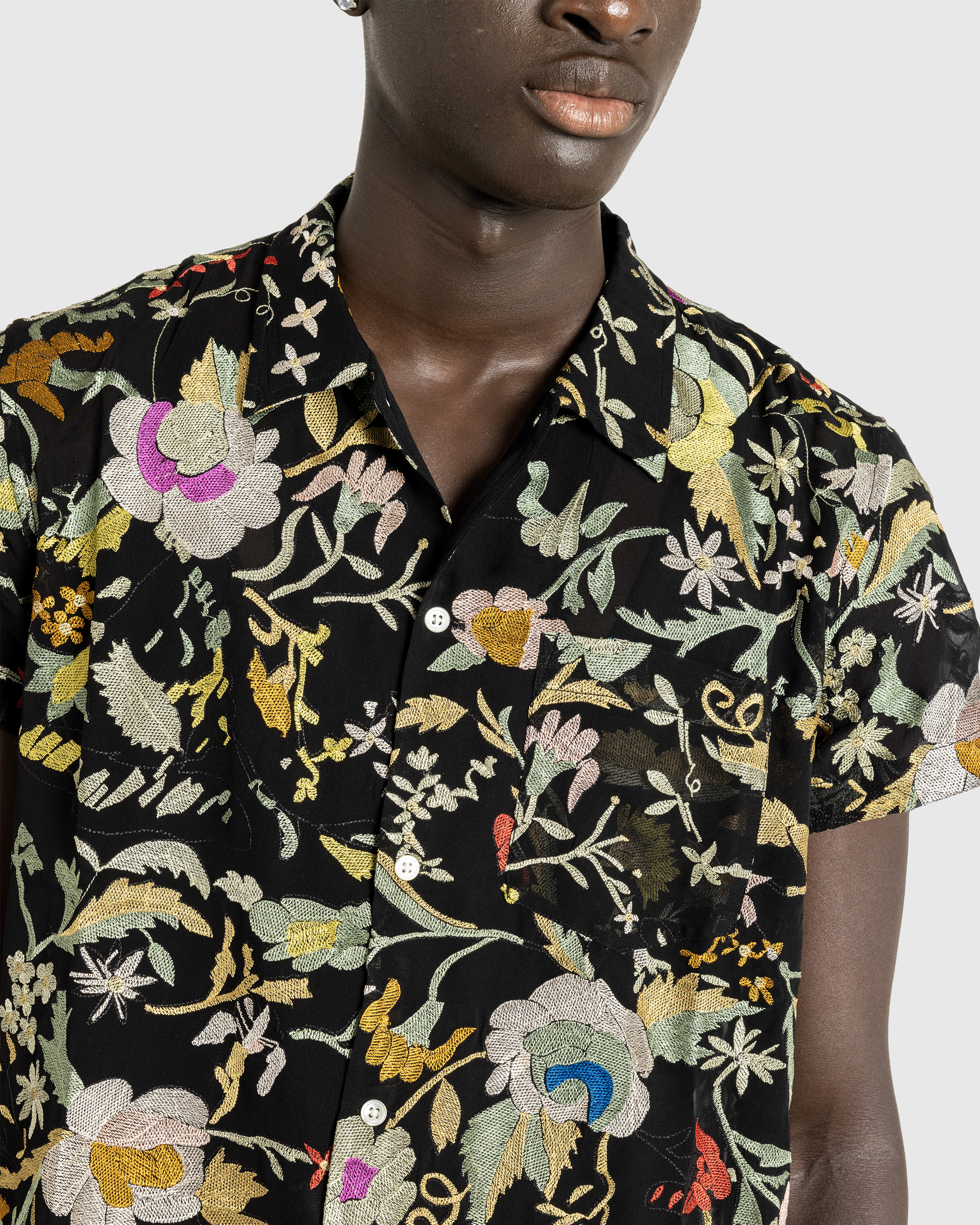 Bode – Heirloom Floral Short-Sleeve Shirt Multi - Shortsleeve Shirts - Orange - Image 5