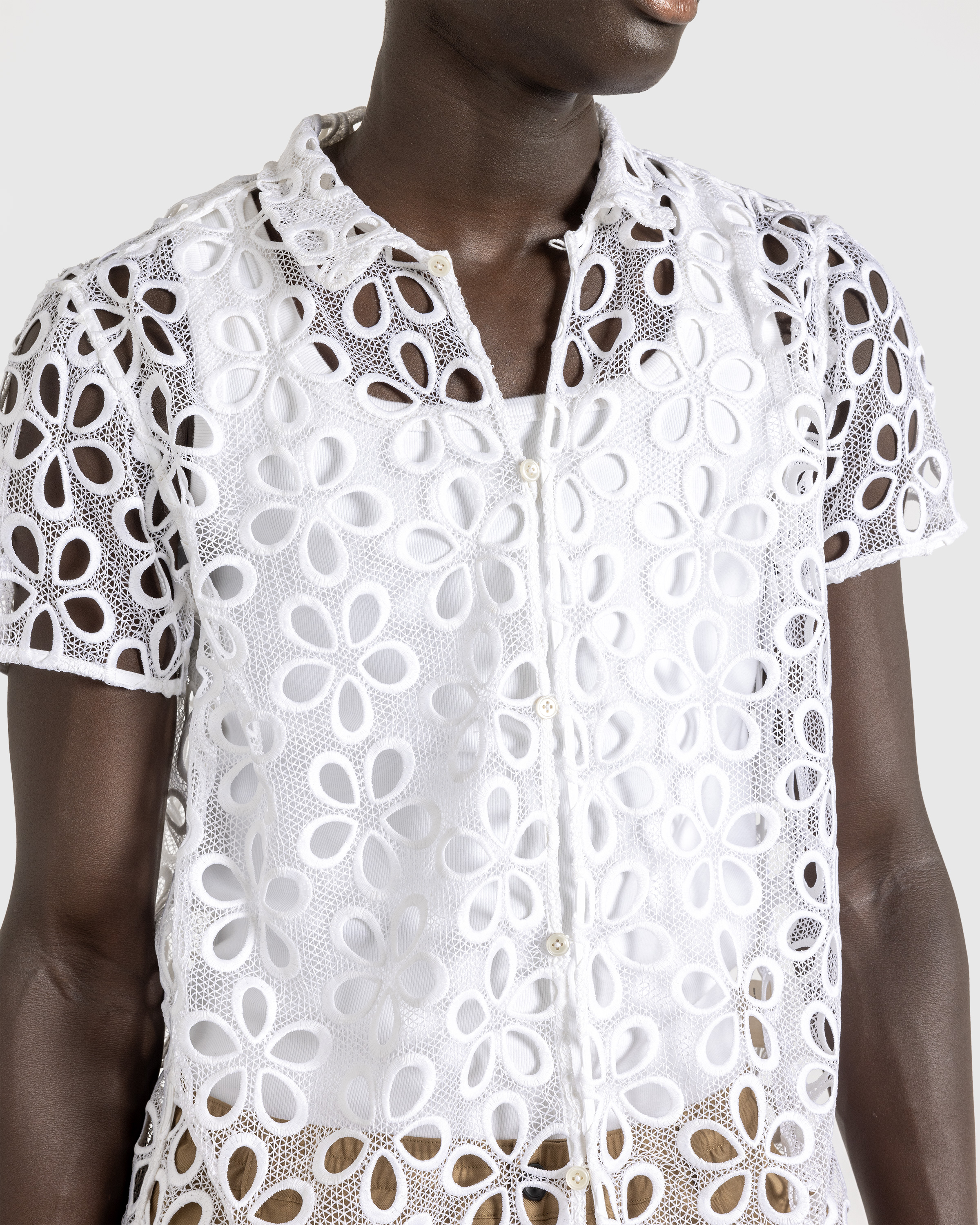 Bode – Primrose Lace Short-Sleeve Shirt Natural - Shortsleeve Shirts - Beige - Image 5