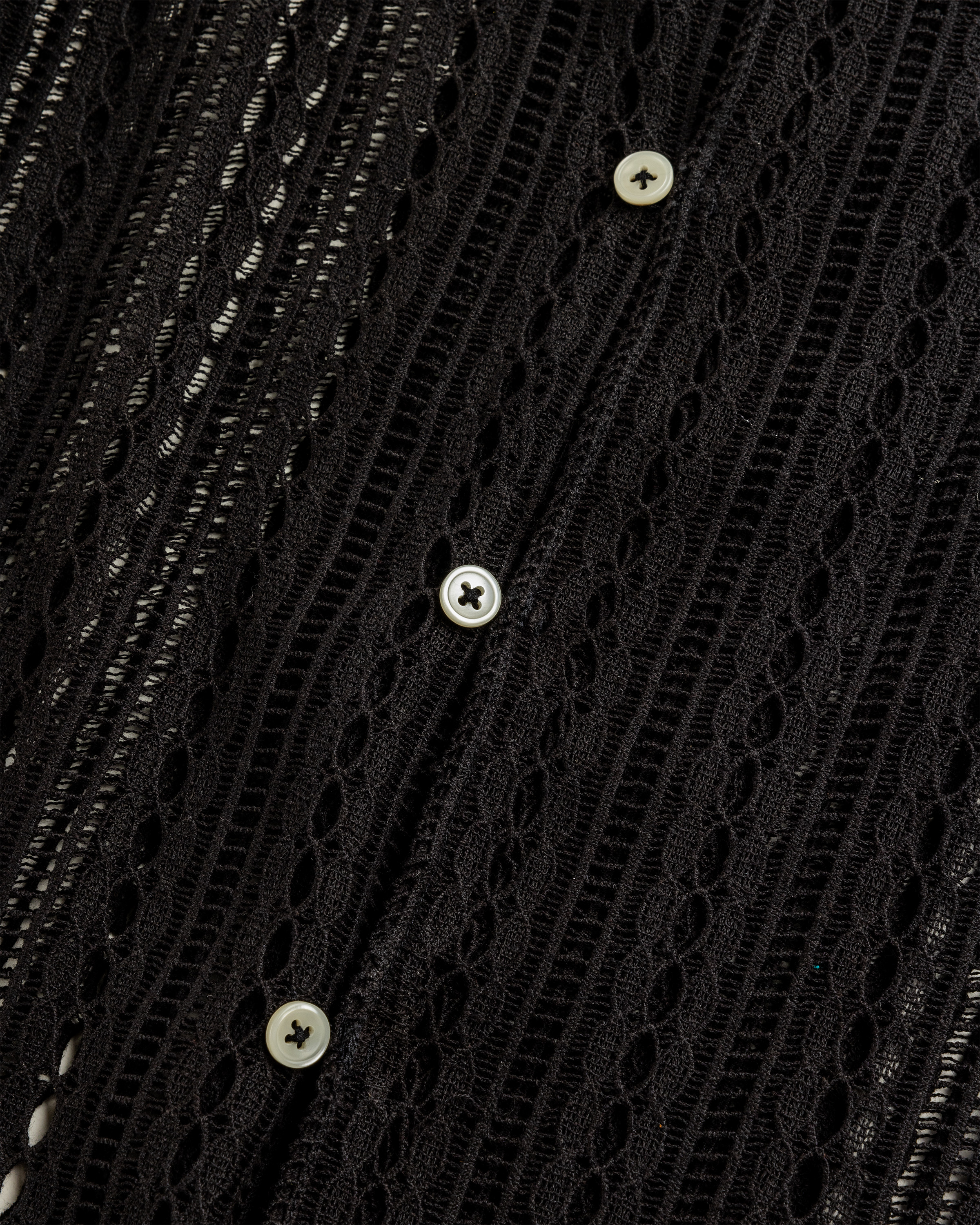 Bode – Meandering Lace Long-Sleeve Shirt Black - Longsleeve Shirts - Black - Image 7