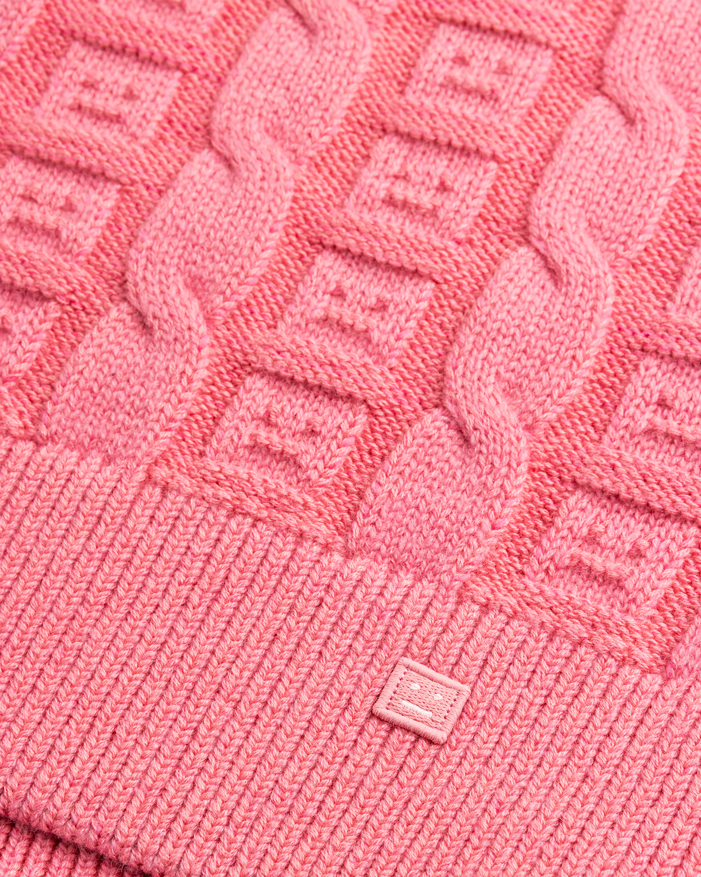 Acne Studios – Cable Wool Sleeveless Jumper Tango Pink - Sweatshirts - Pink - Image 7