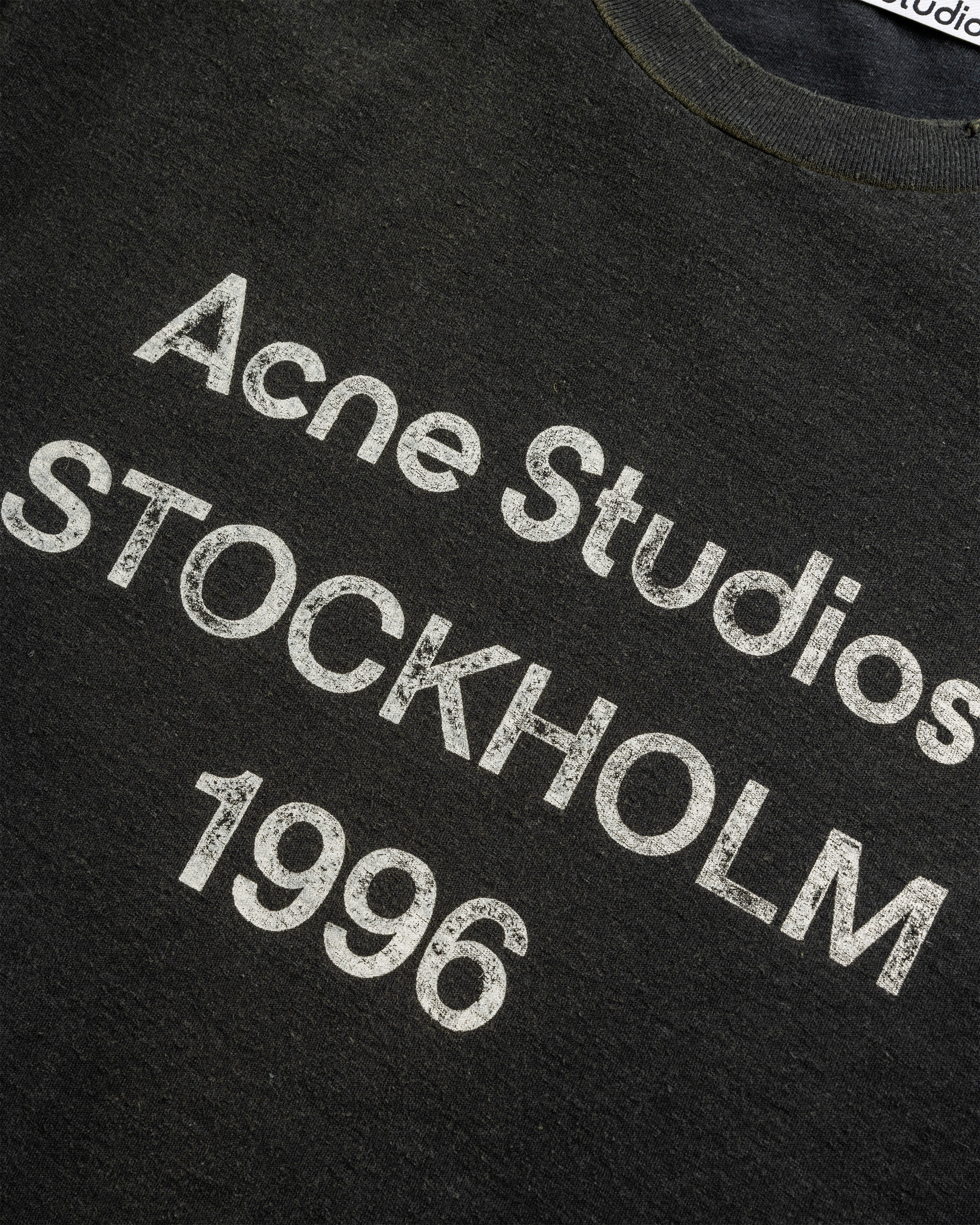 Acne Studios – Logo T-Shirt Faded Black - T-Shirts - Black - Image 6