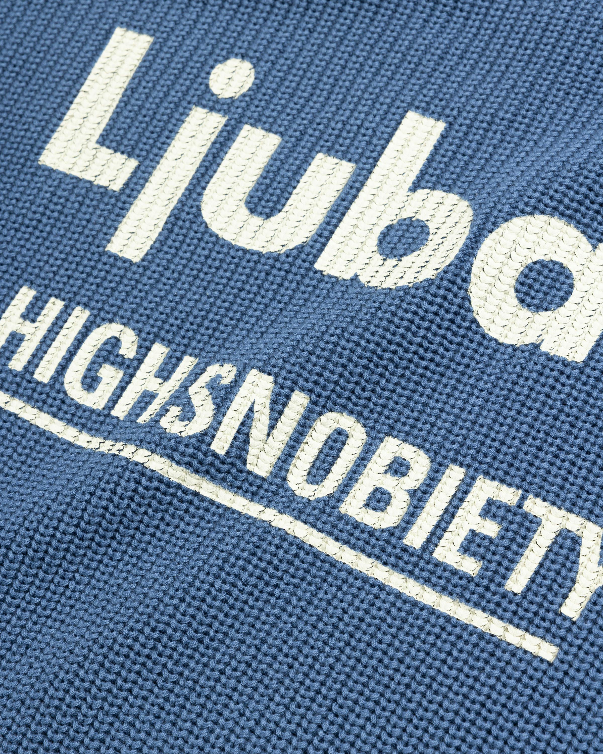 Ljubav x Highsnobiety – Regional Knit Sweater Blue - Crewnecks - Blue - Image 9