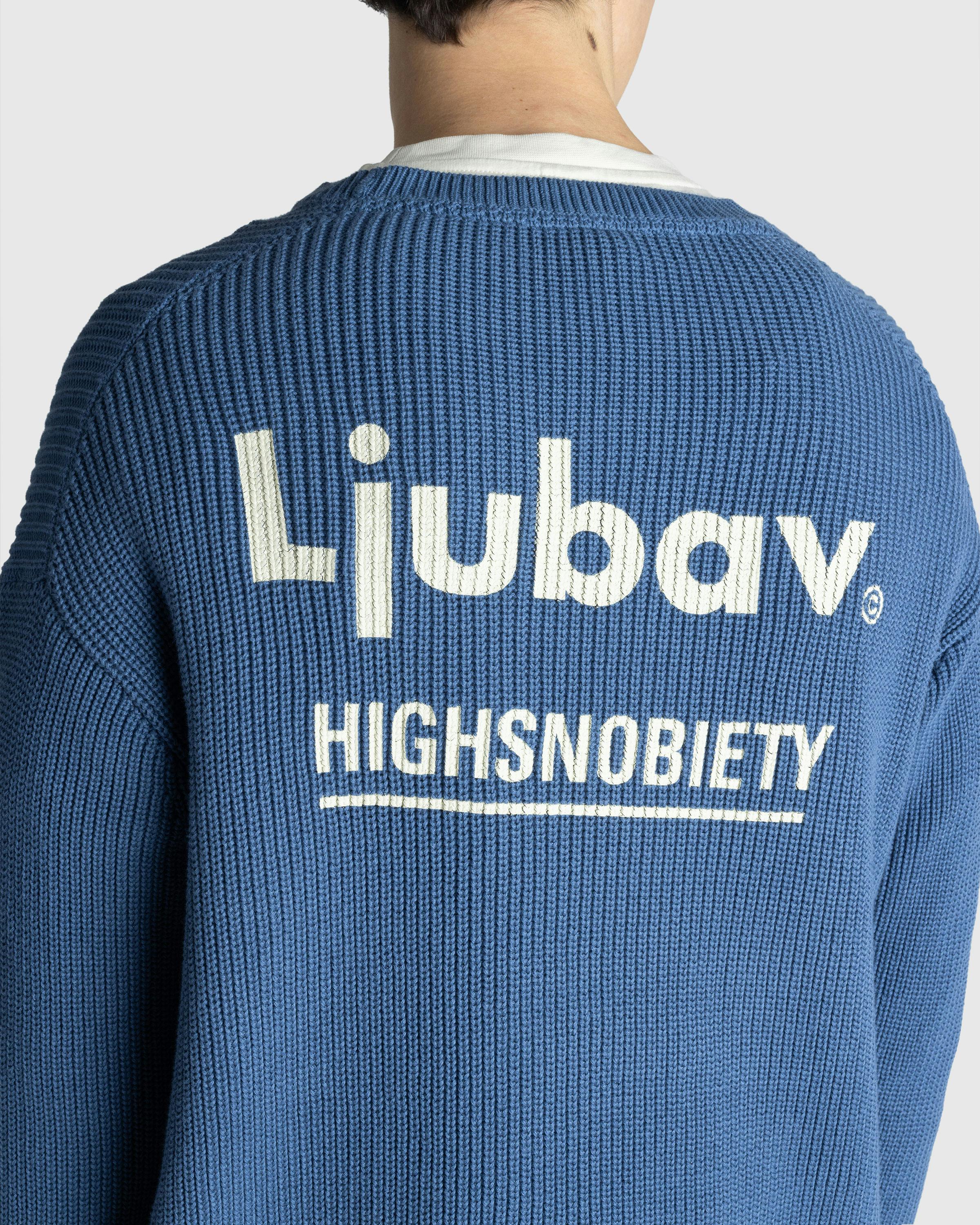 Ljubav x Highsnobiety – Regional Knit Sweater Blue - Crewnecks - Blue - Image 2