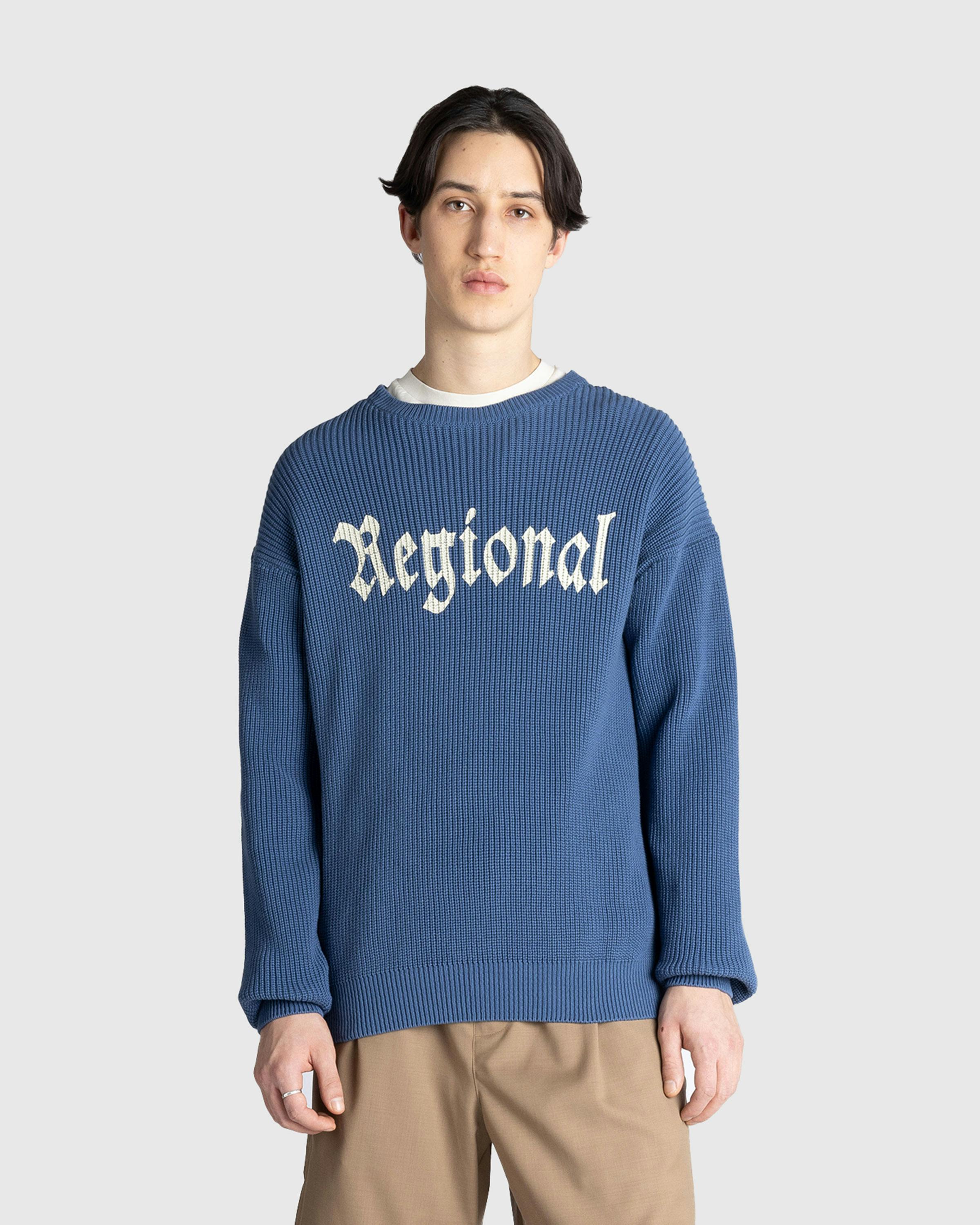 Ljubav x Highsnobiety – Regional Knit Sweater Blue - Crewnecks - Blue - Image 8