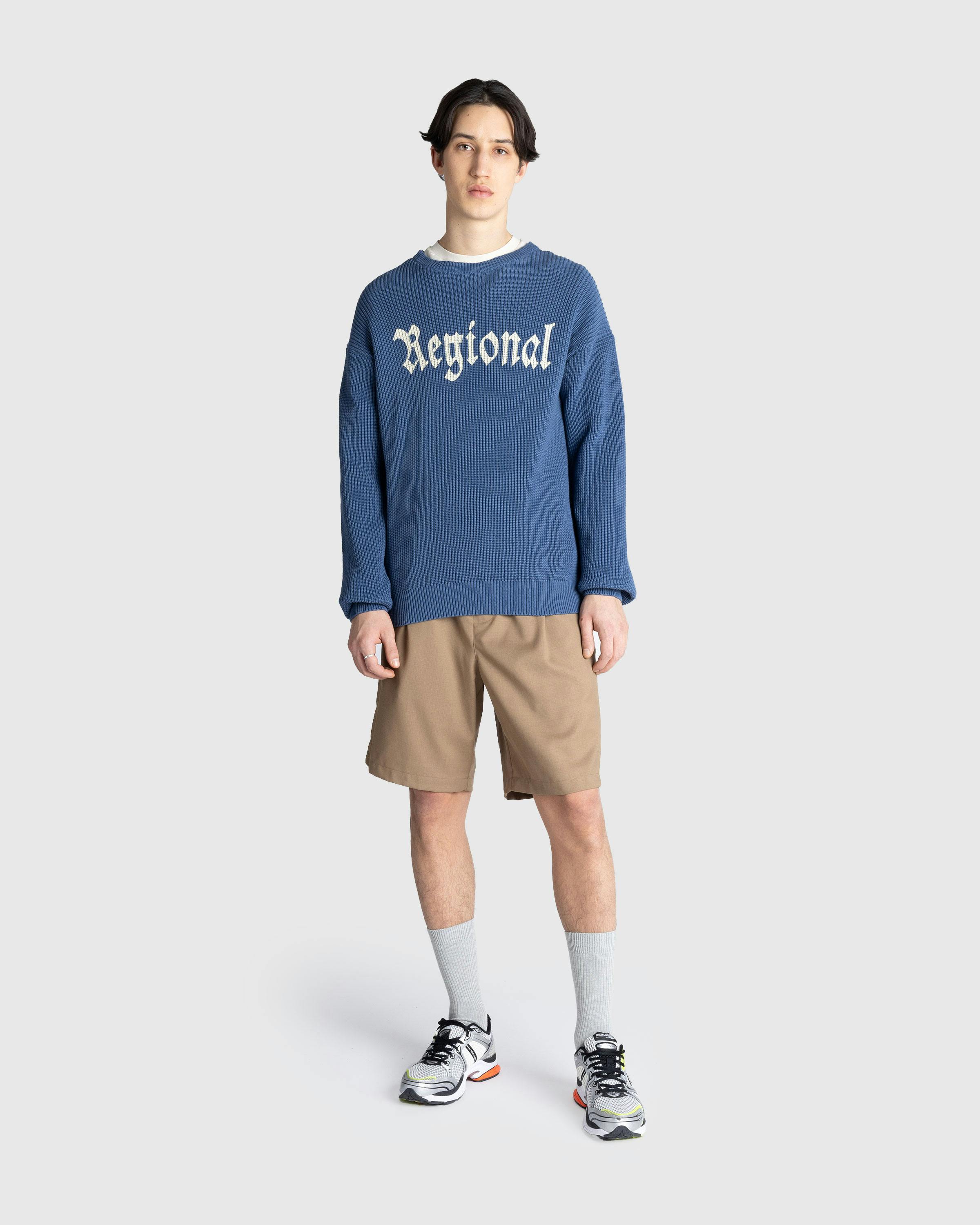 Ljubav x Highsnobiety – Regional Knit Sweater Blue - Crewnecks - Blue - Image 6