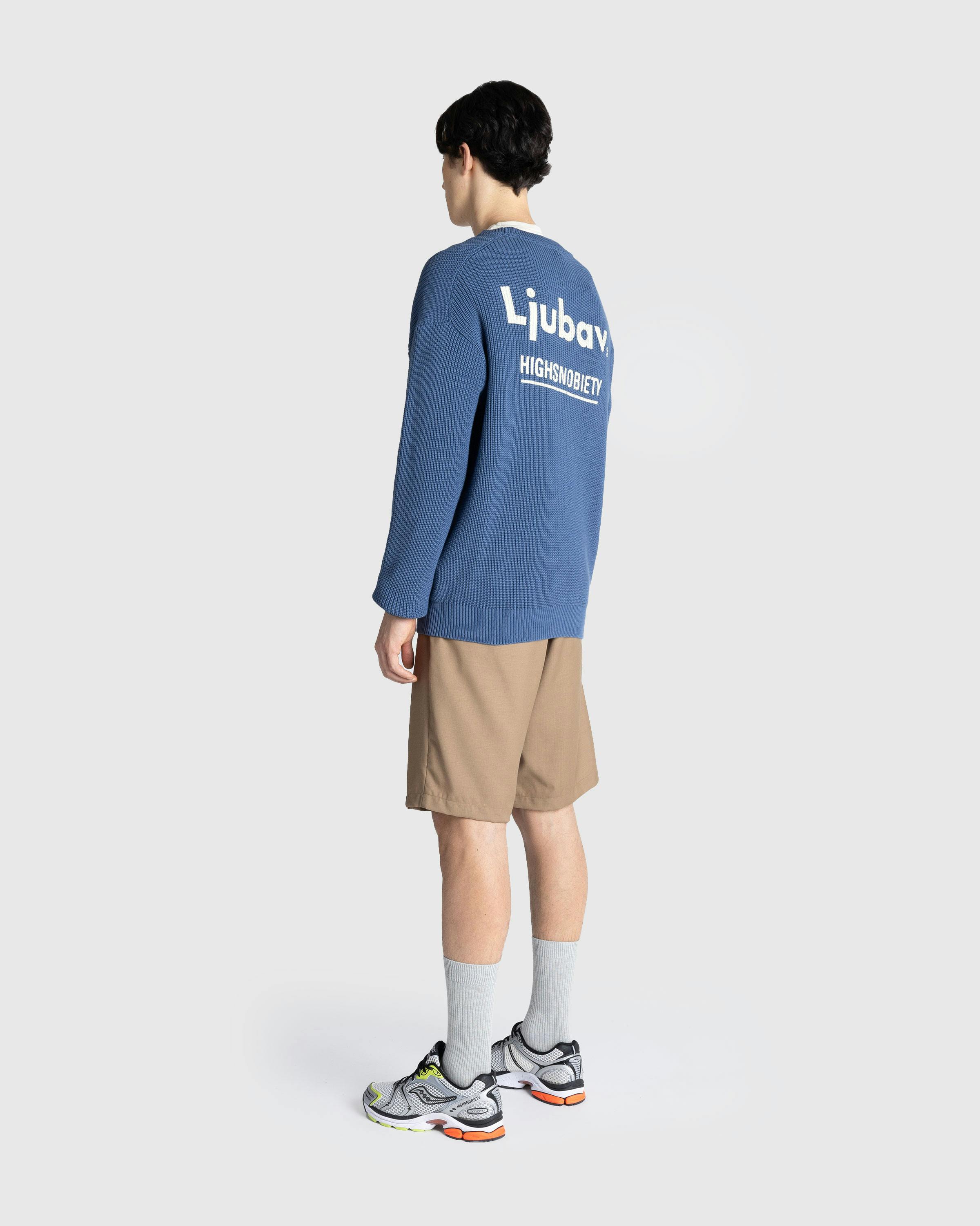 Ljubav x Highsnobiety – Regional Knit Sweater Blue - Crewnecks - Blue - Image 4