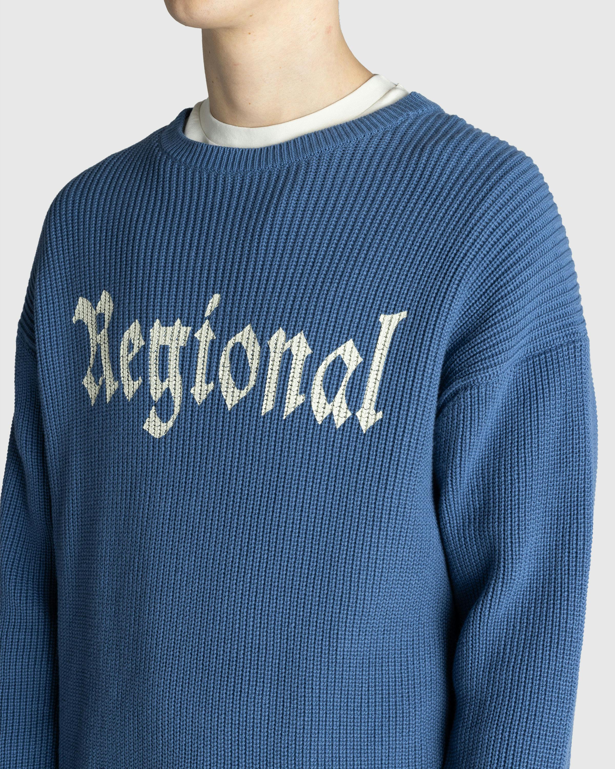 Ljubav x Highsnobiety – Regional Knit Sweater Blue - Crewnecks - Blue - Image 5