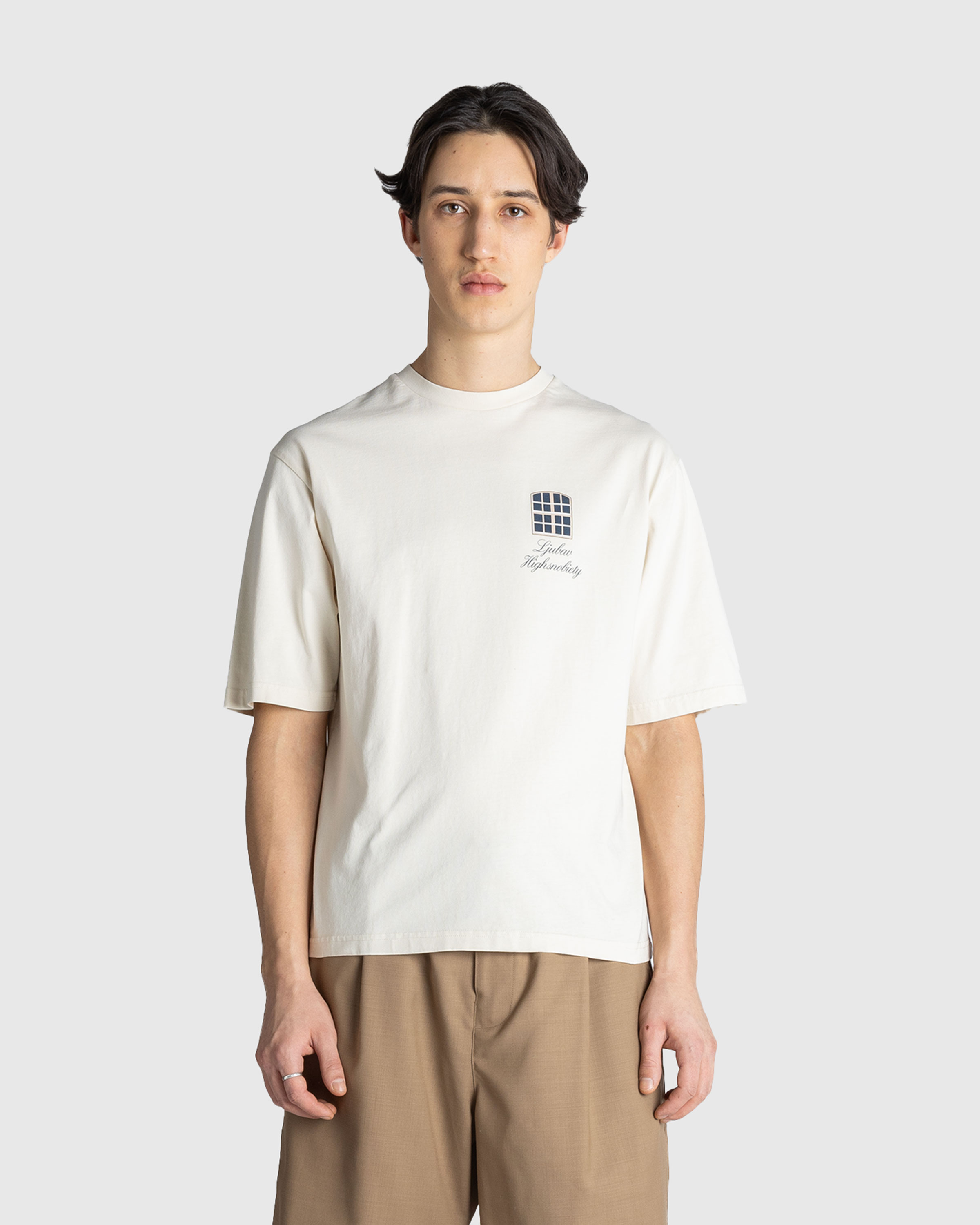 Ljubav x Highsnobiety – Landhaus T-Shirt Eggshell - Tops - Beige - Image 4