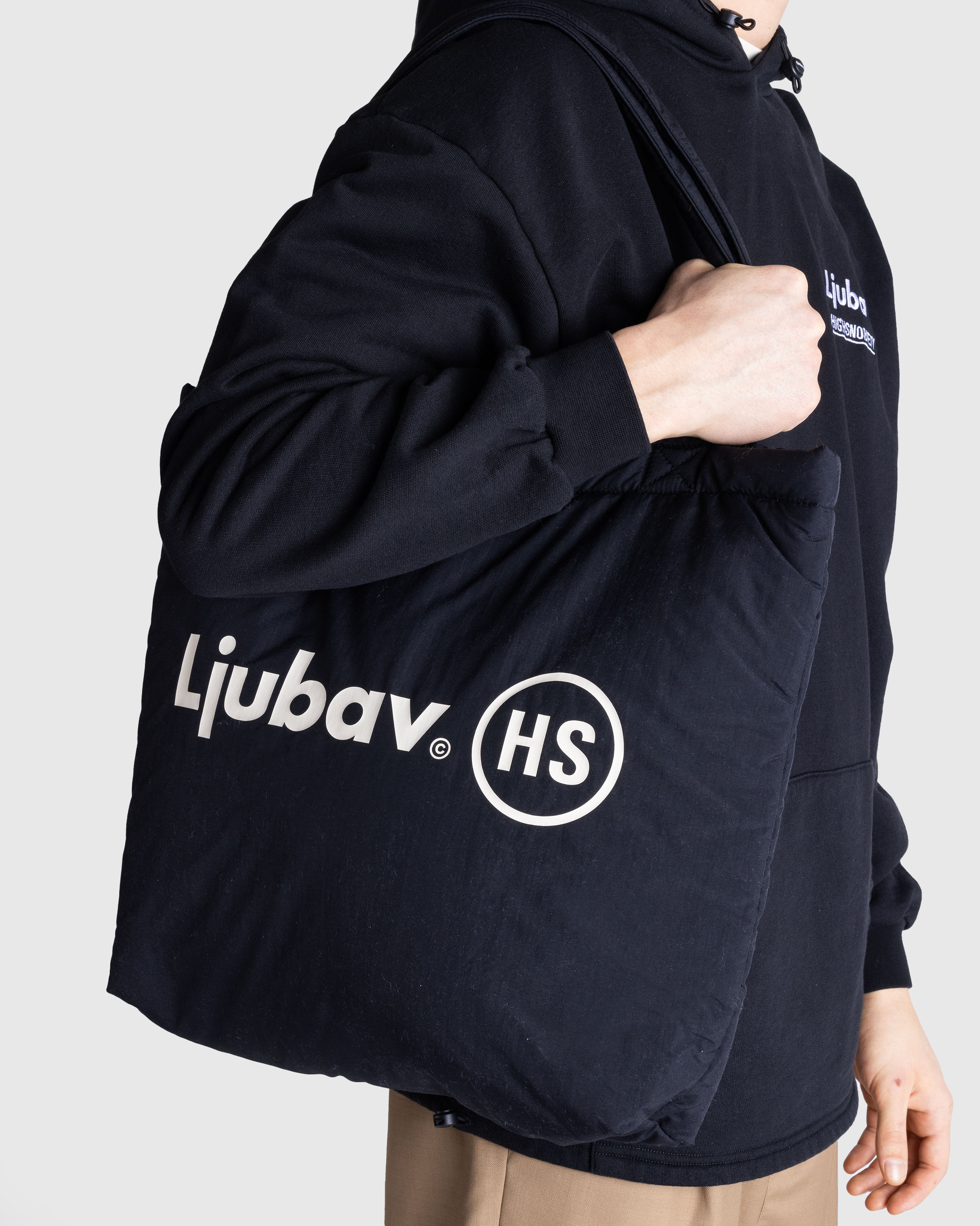 Ljubav x Highsnobiety – Padded Tote Bag Black - Tote Bags - Black - Image 2