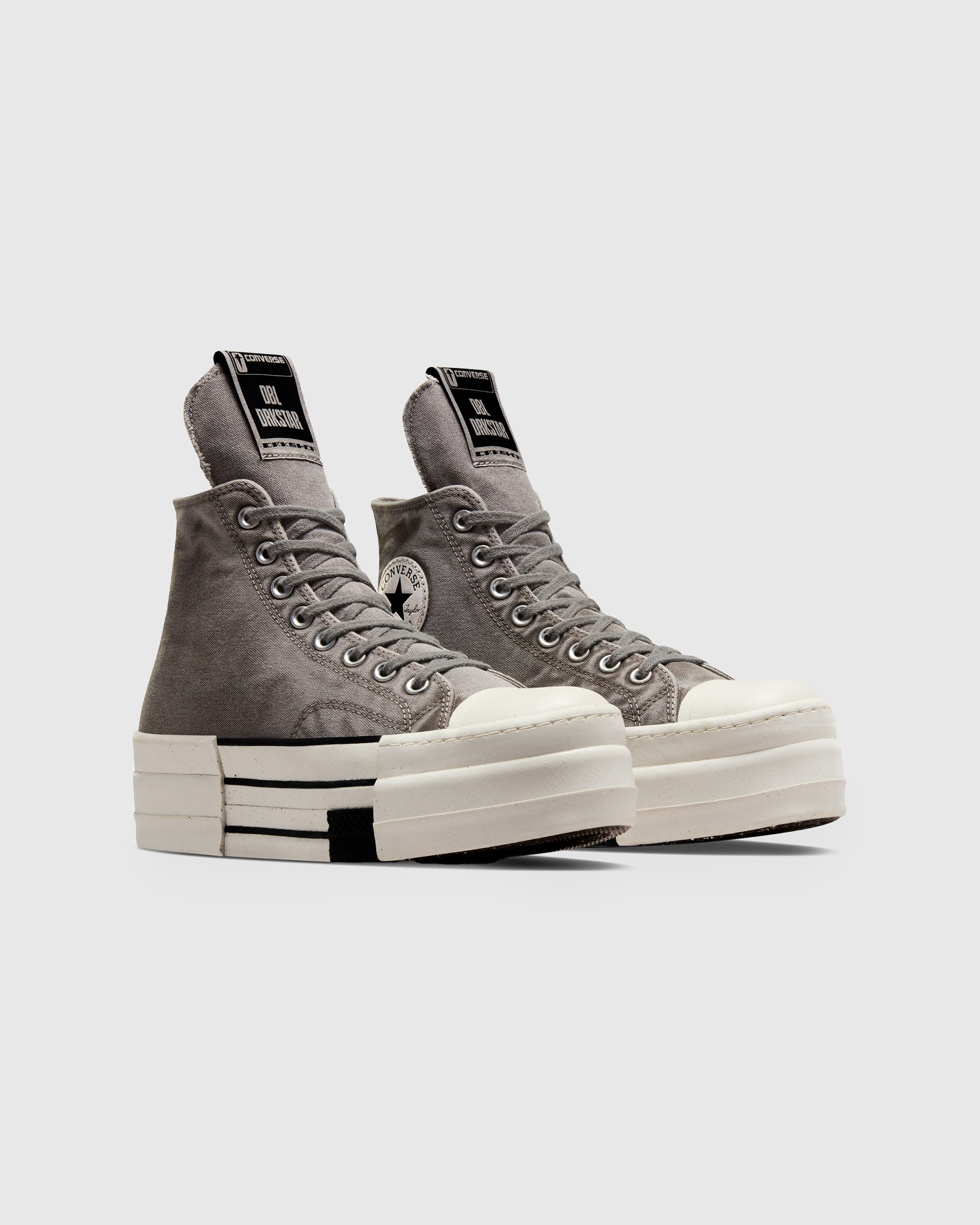 Converse x DRKSHDW – DBL DRKSTAR Chuck 70 Hi Concrete - High Top Sneakers - Grey - Image 3