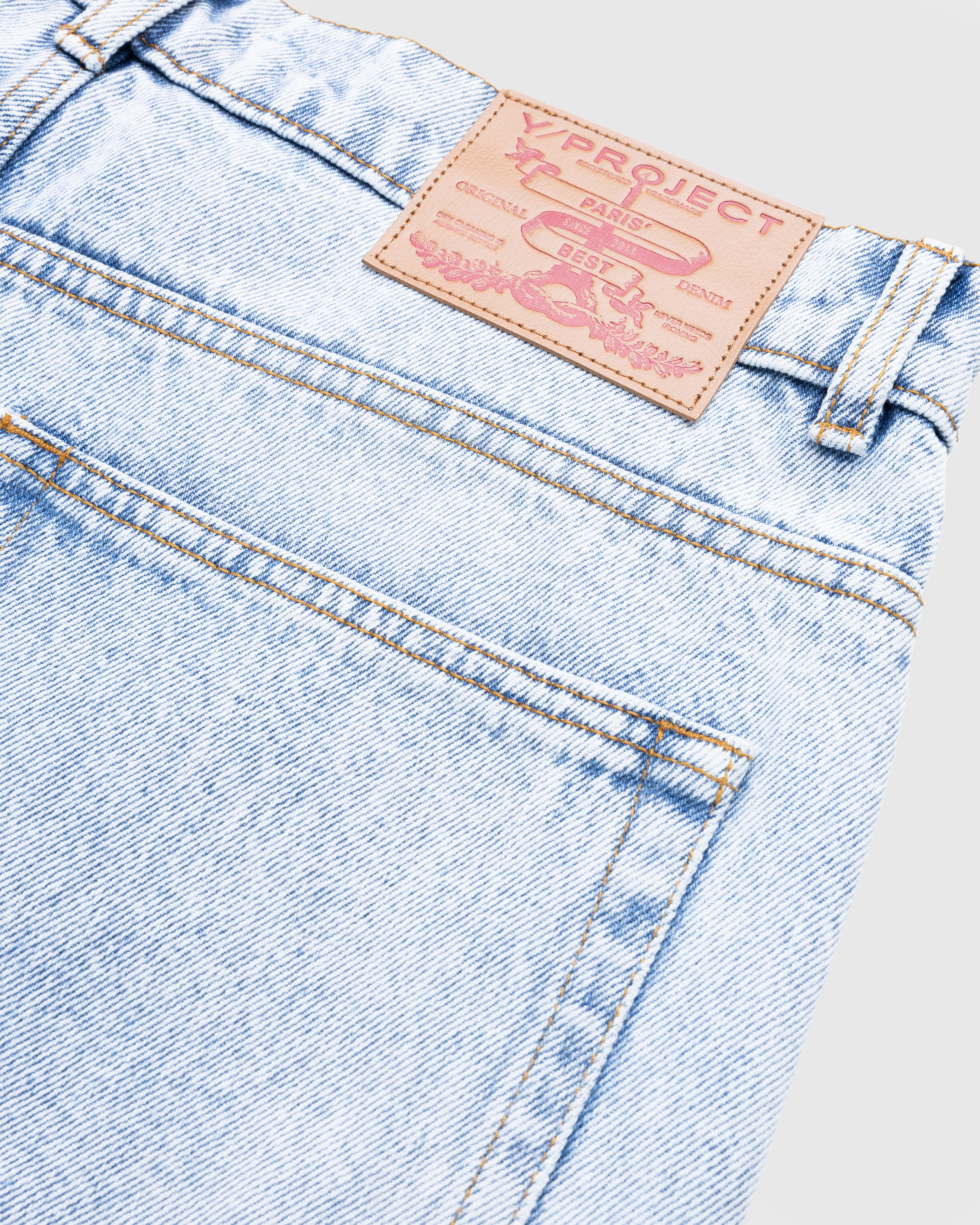 Y/Project – Rhinestone Jeans Blue - Denim - Blue - Image 7