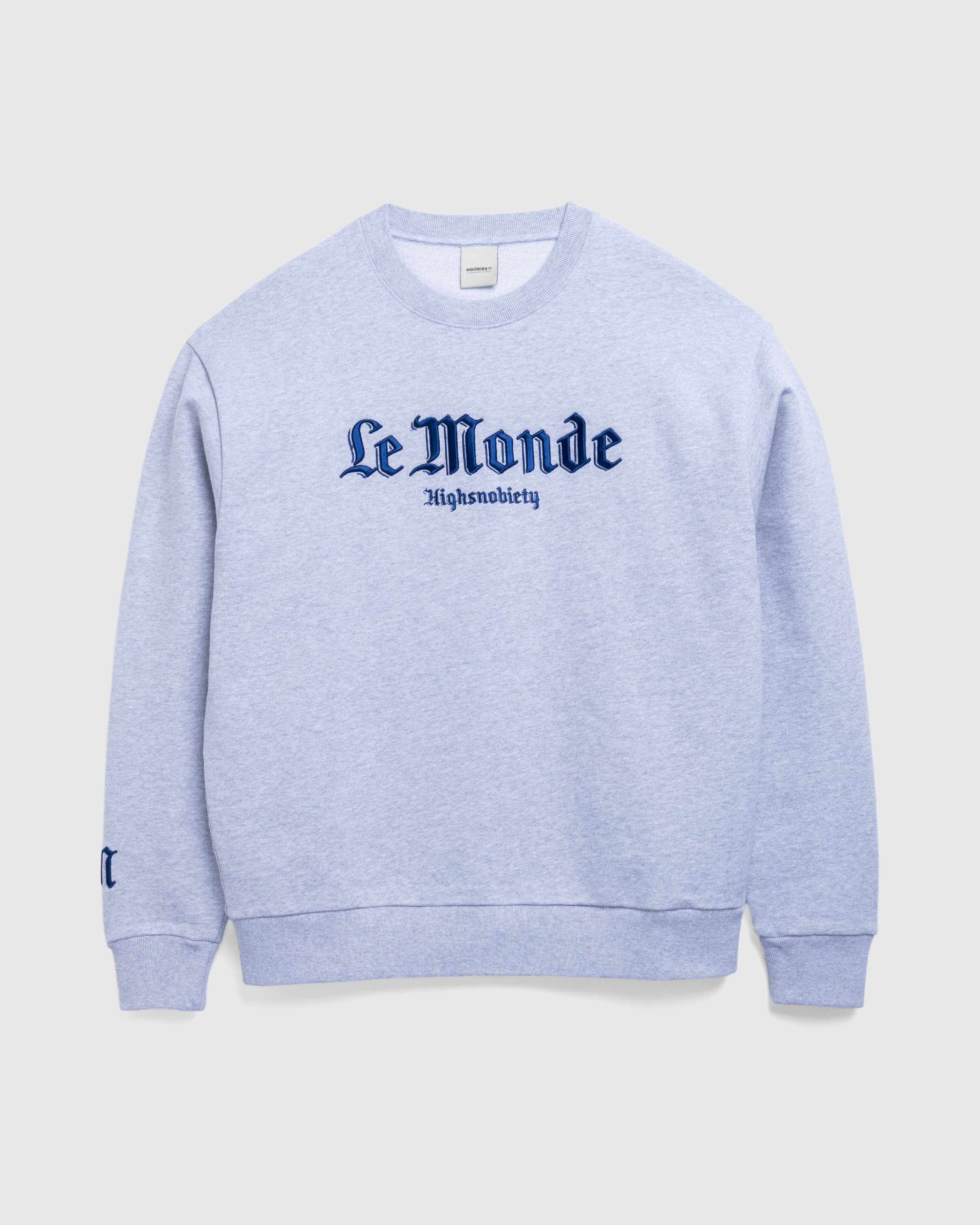 Le Monde x Highsnobiety – Logo Crewneck Grey - Sweatshirts - Grey - Image 1