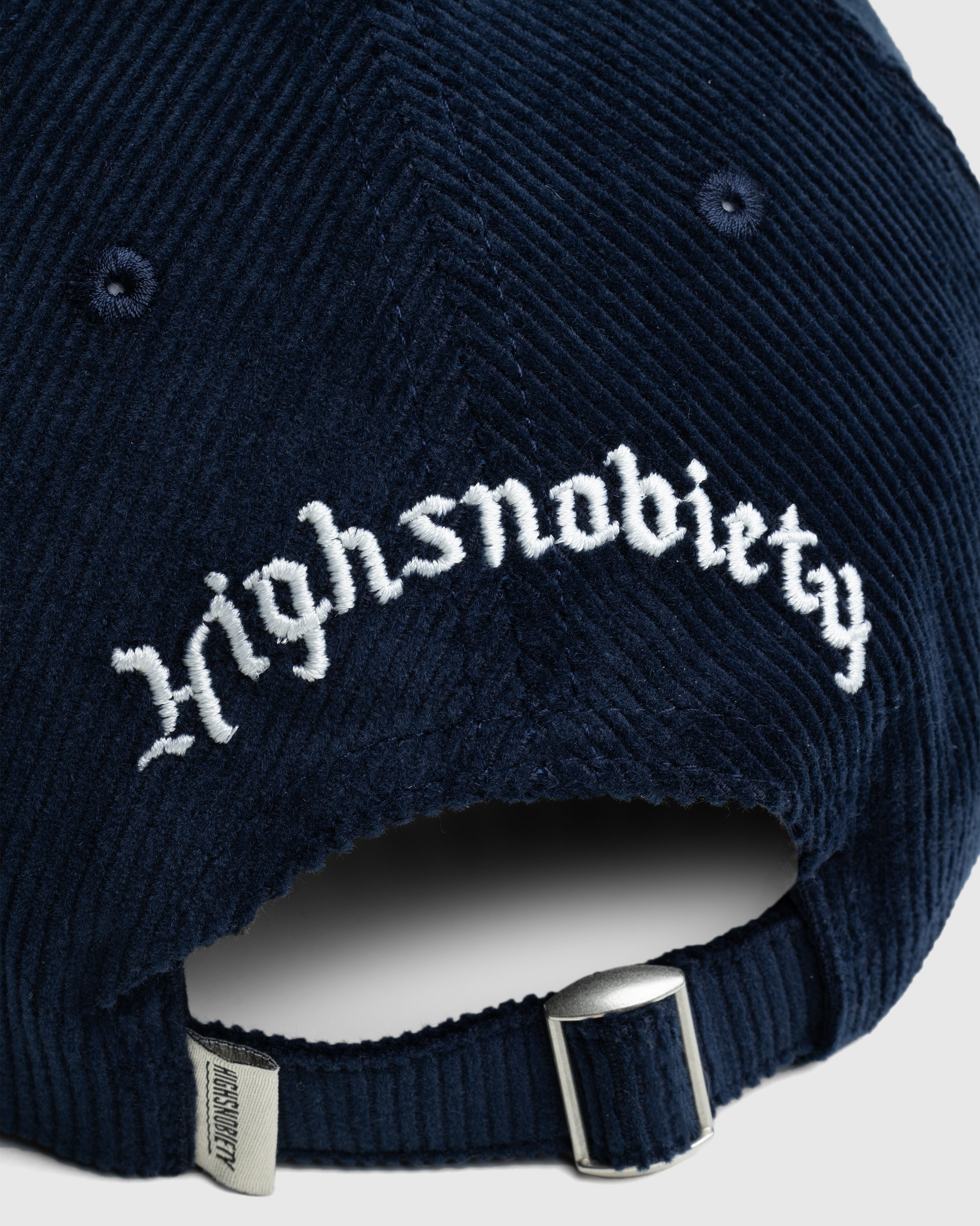 Le Monde x Highsnobiety – Logo Corduroy Cap Blue - Caps - Blue - Image 7