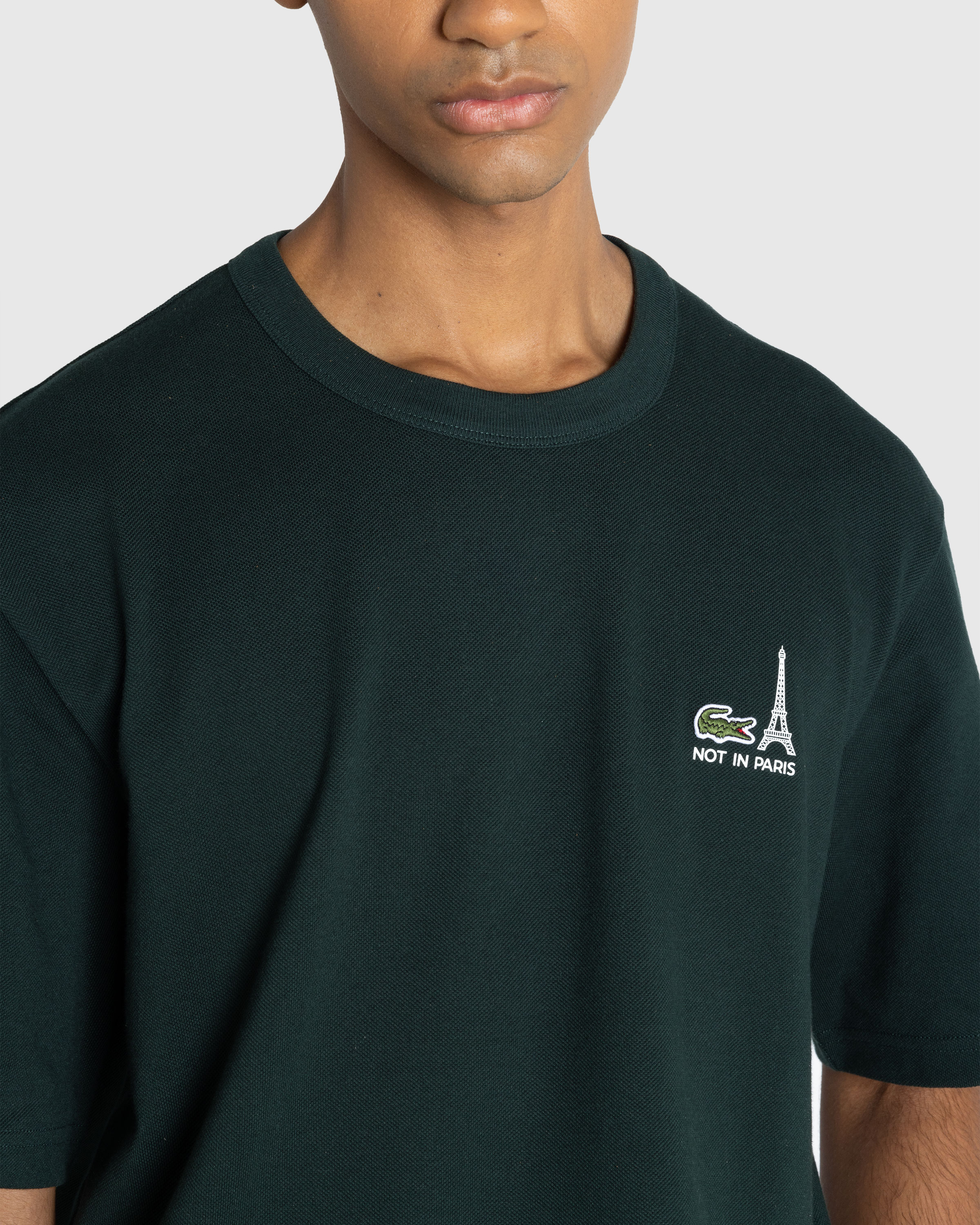Lacoste x Highsnobiety – Piqué T-Shirt Green - T-Shirts - Green - Image 6