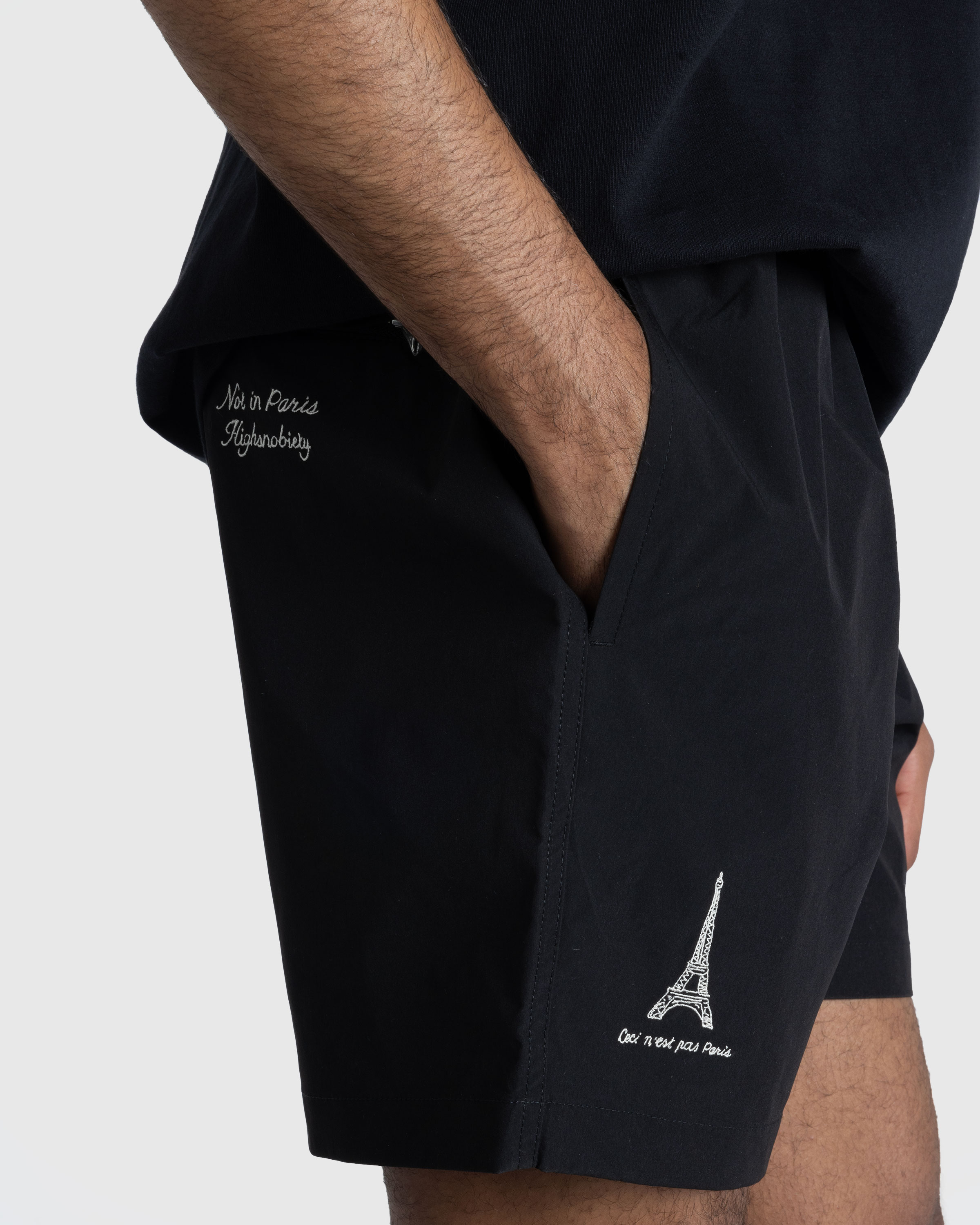 Highsnobiety – Not In Paris Nylon Shorts Black  - Bermuda Cuts - Black - Image 6