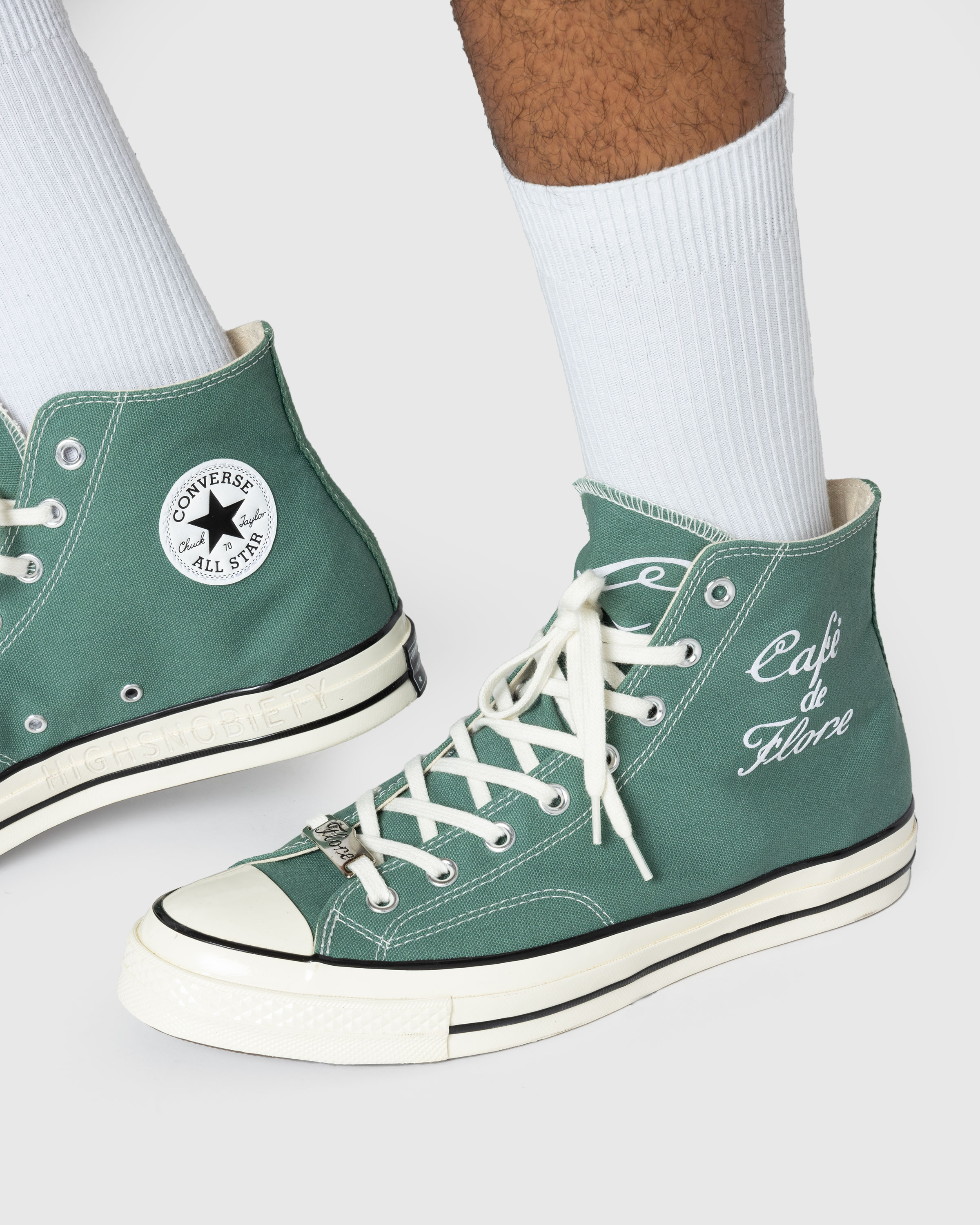 Café de Flore x Converse x Highsnobiety – Chuck 70 Green  - High Top Sneakers - Green - Image 3