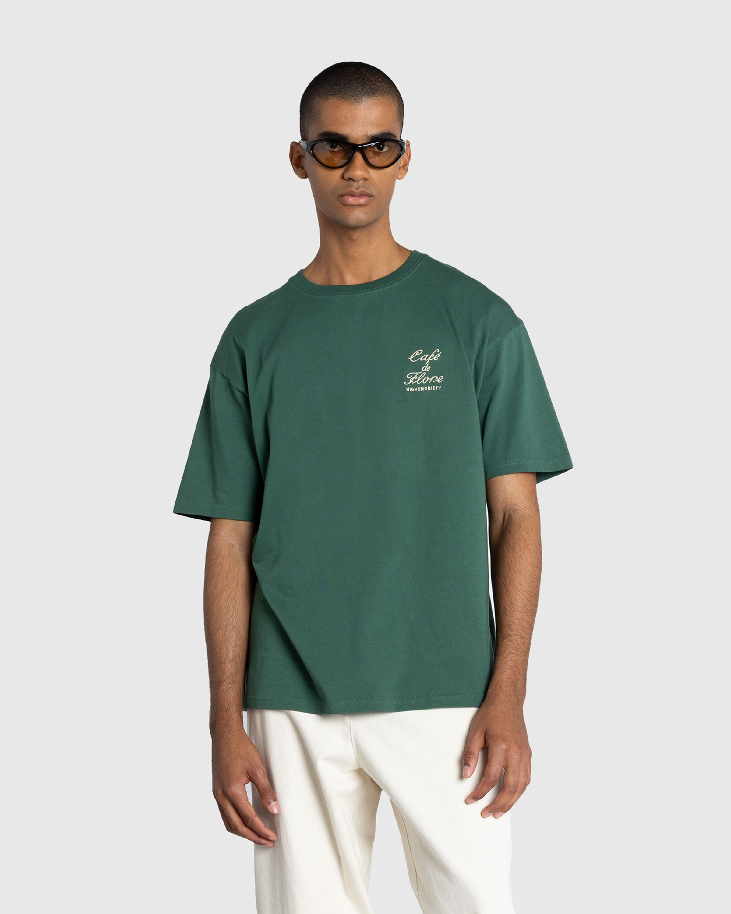 Café de Flore x Highsnobiety – Logo T-Shirt Green - T-Shirts - Green - Image 2