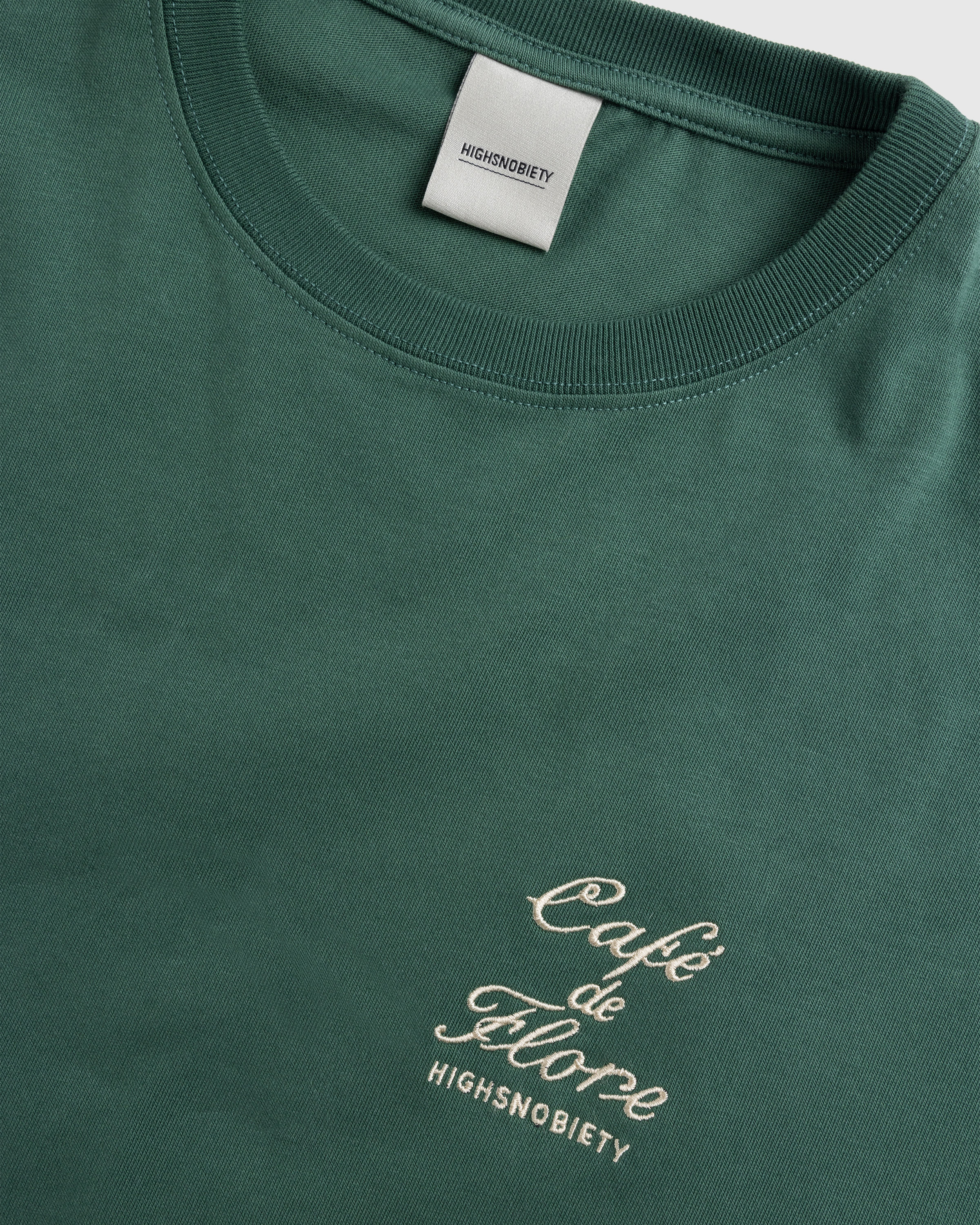 Café de Flore x Highsnobiety – Logo T-Shirt Green - T-Shirts - Green - Image 7