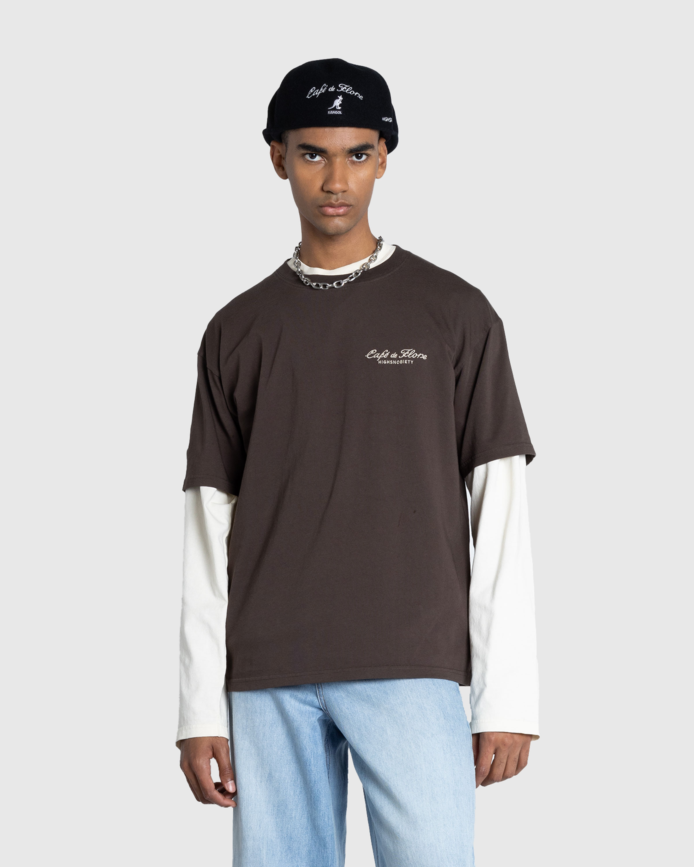 Café de Flore x Highsnobiety – Chocolat T-Shirt Brown - T-Shirts - Grey - Image 2