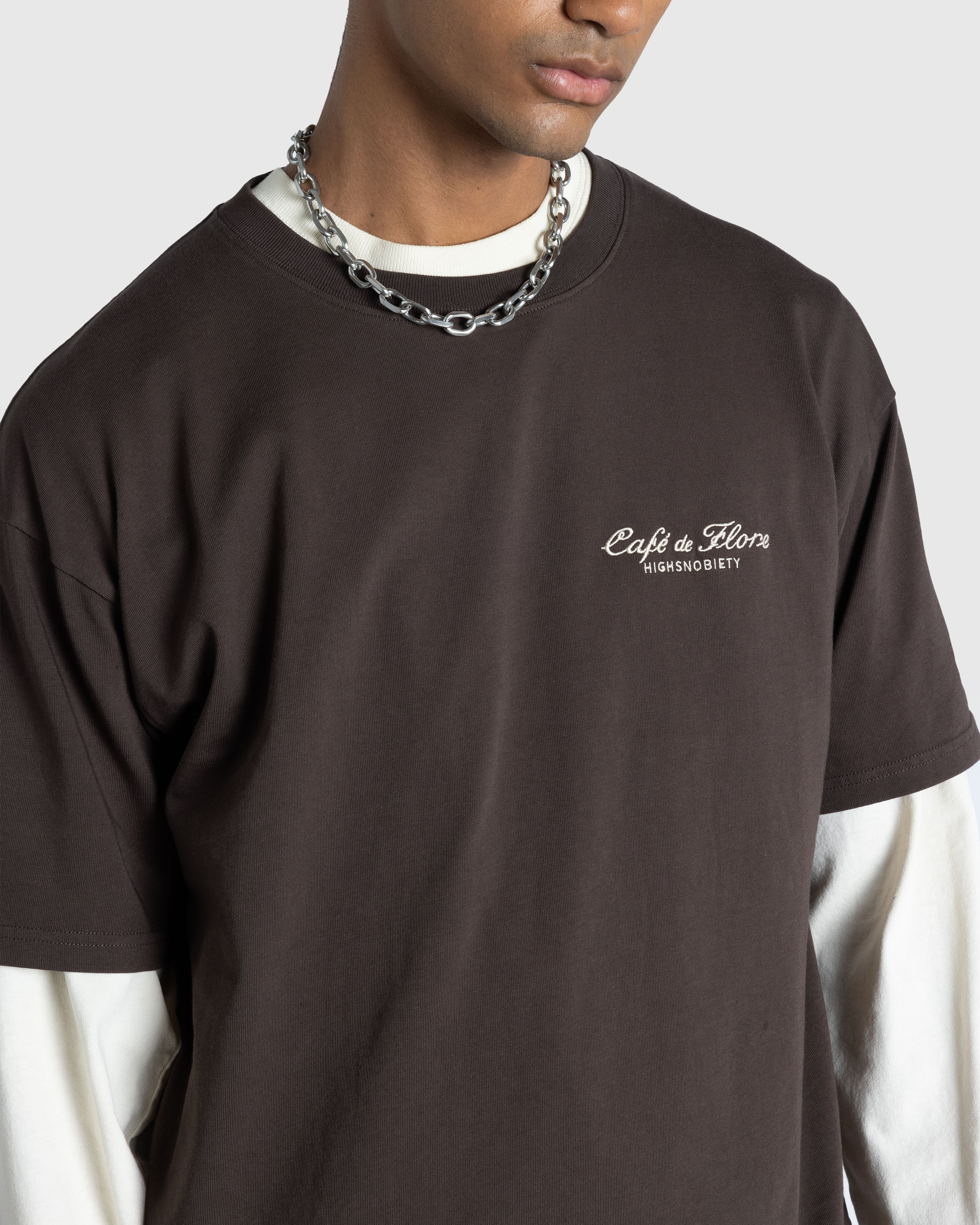 Café de Flore x Highsnobiety – Chocolat T-Shirt Brown - T-Shirts - Grey - Image 6