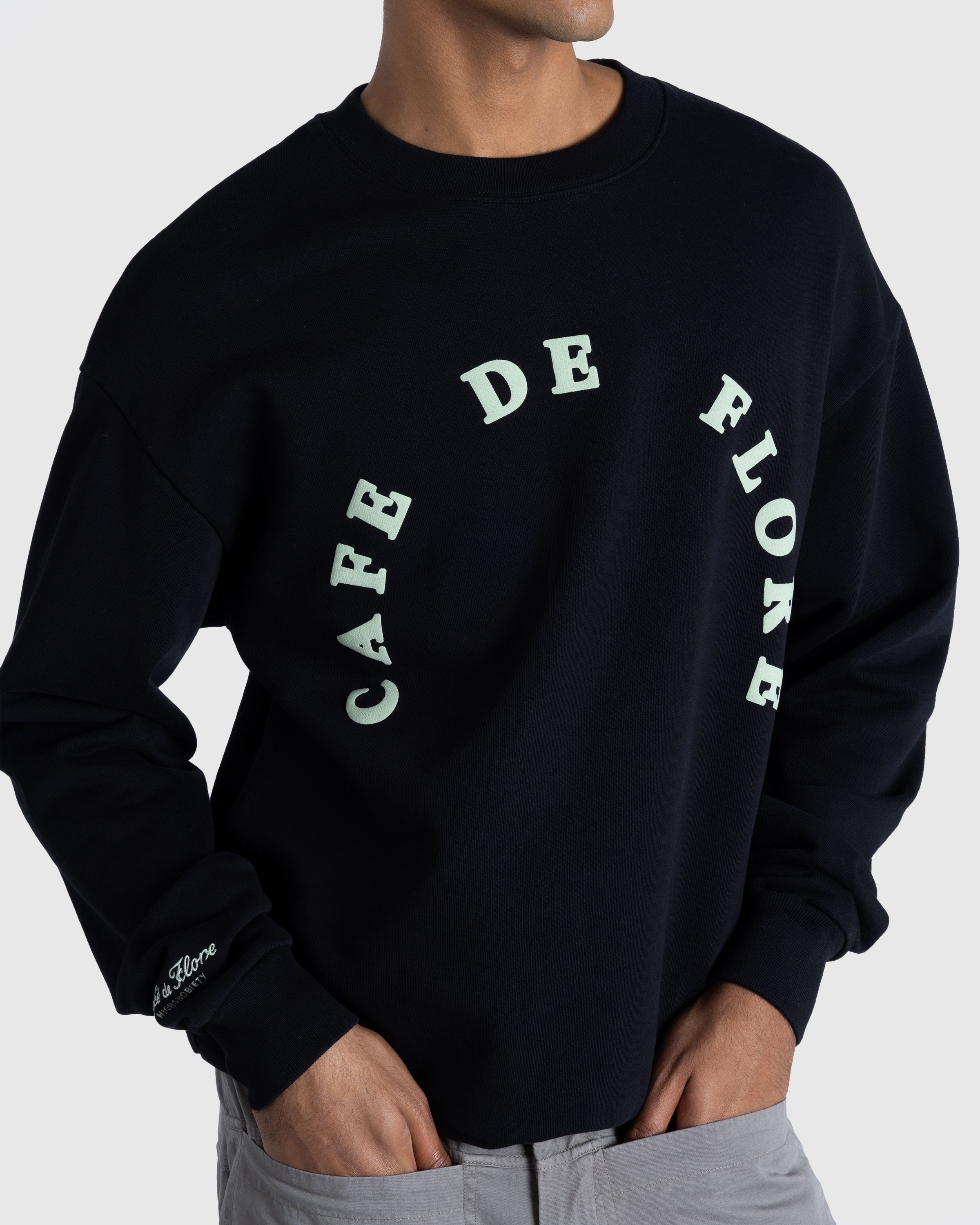 Café de Flore x Highsnobiety – Café Crewneck Black - Sweatshirts - Black - Image 6