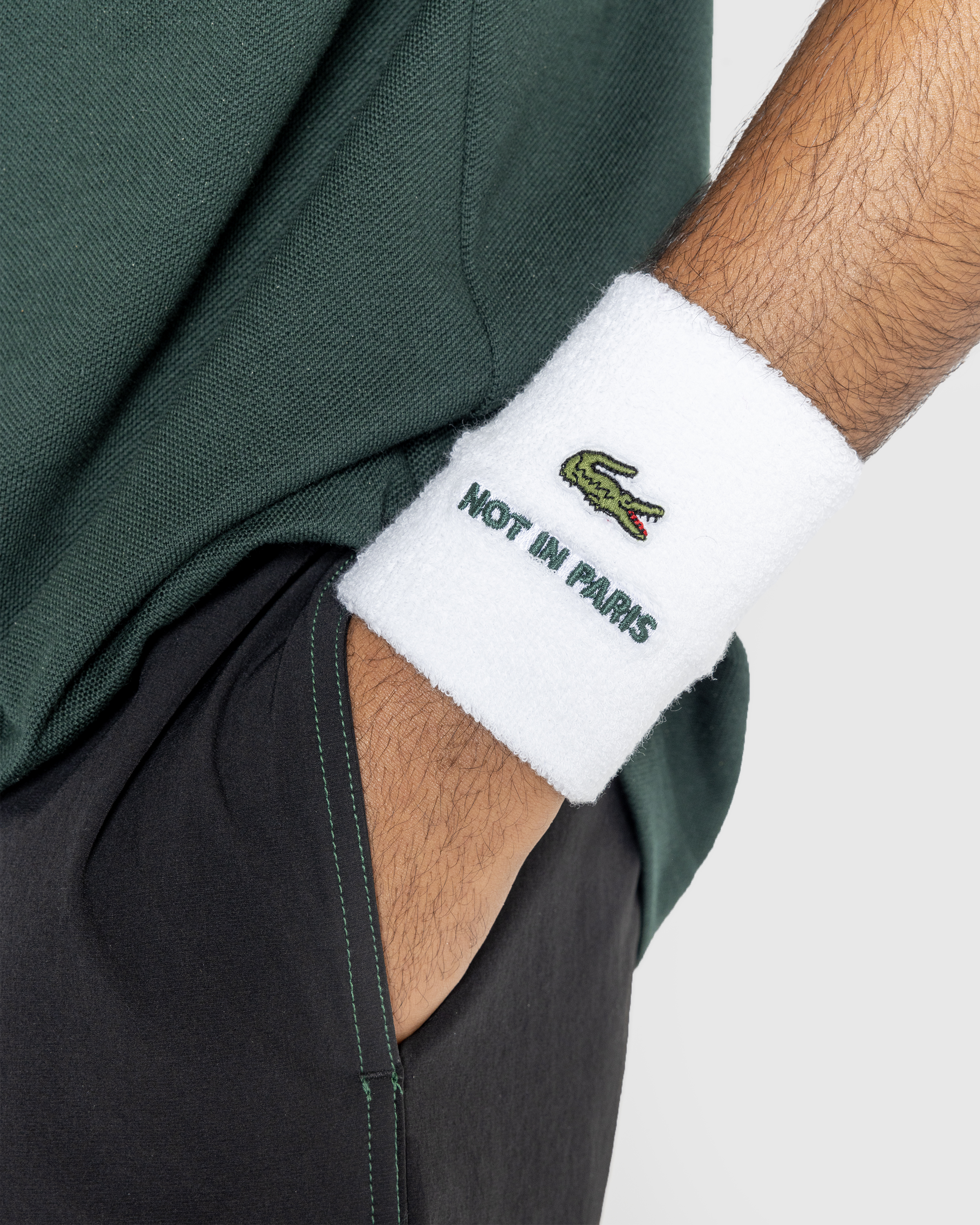 Lacoste x Highsnobiety – Not In Paris Sweatbands White - Sports Gear - White - Image 2