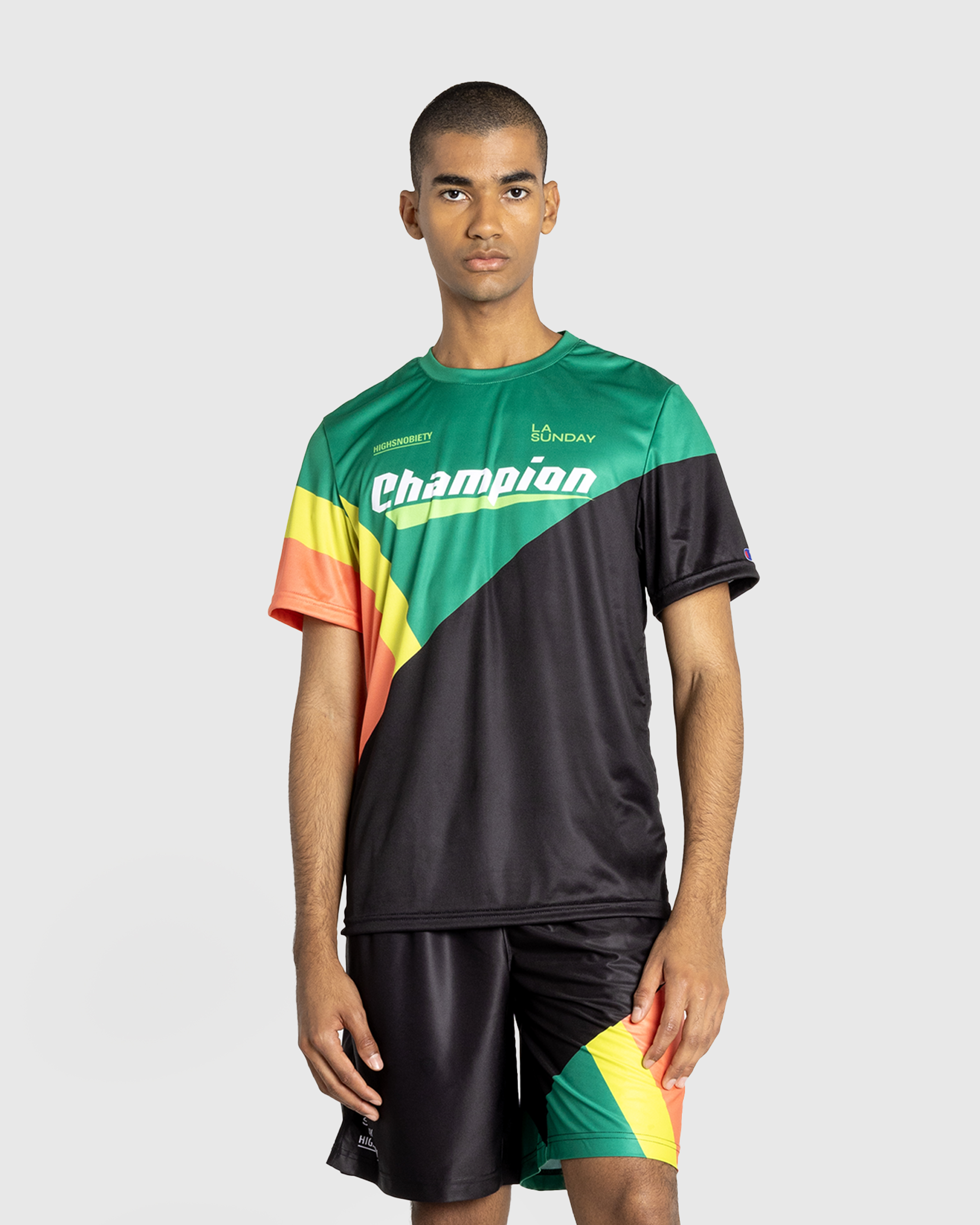 Champion x Highsnobiety x La Sunday – Rue Princesse Short-Sleeve Jersey Black/Multi - T-Shirts - Black - Image 2