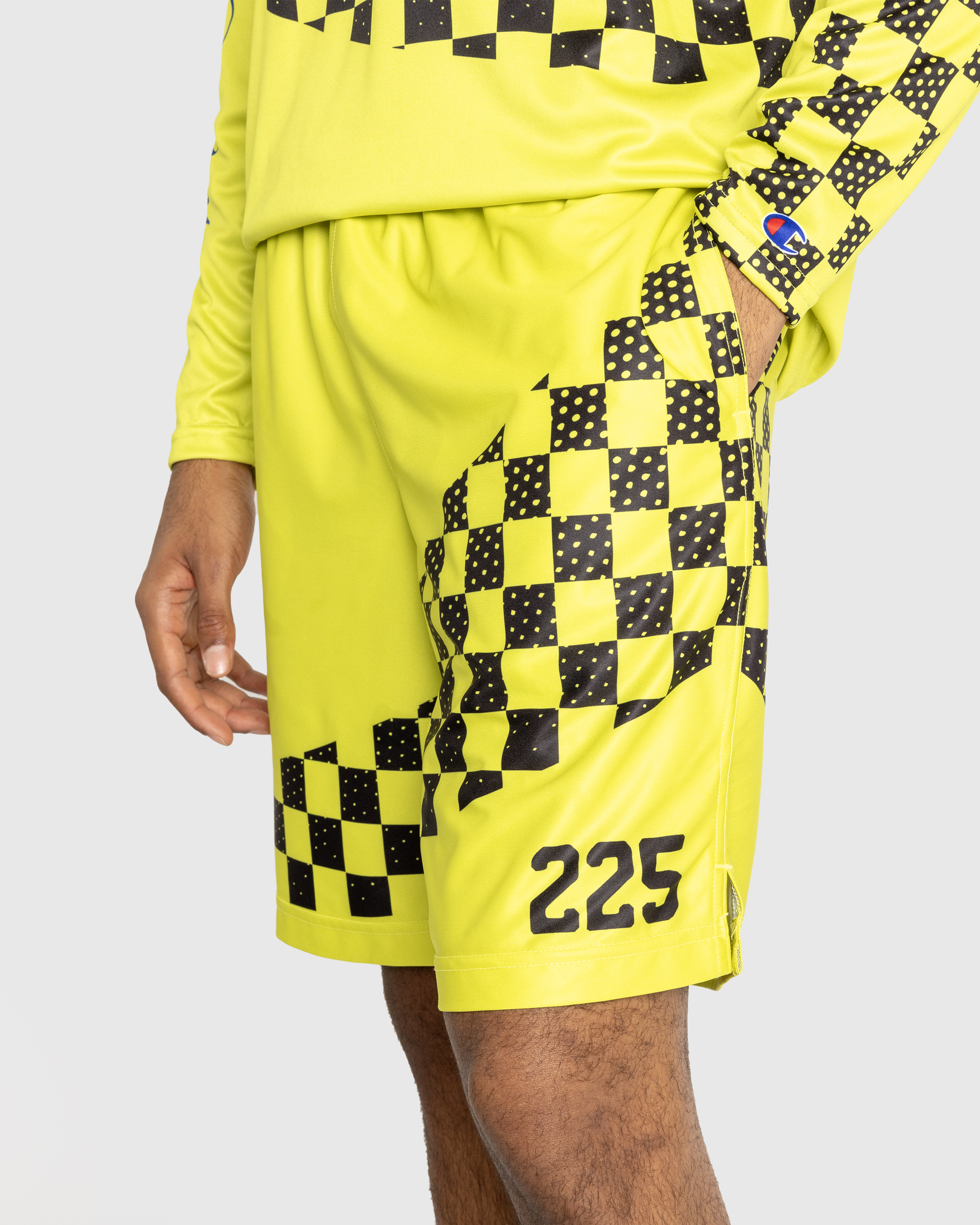 Champion x Highsnobiety x La Sunday – Abidjan Shorts Yellow/Black - Bermuda Cuts - Yellow - Image 6