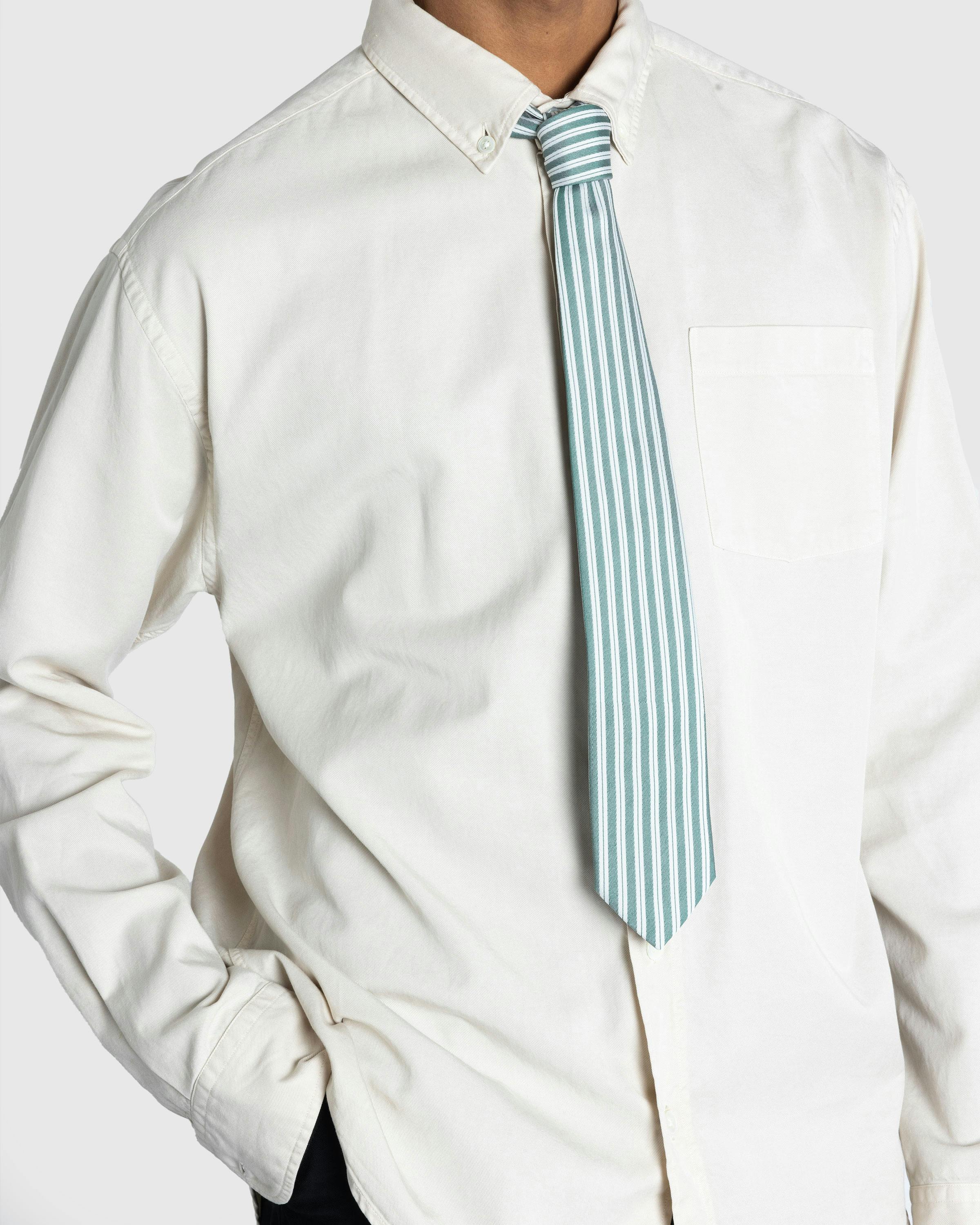 Red Star x Highsnobiety – Tie White/Green - Ties - White - Image 2