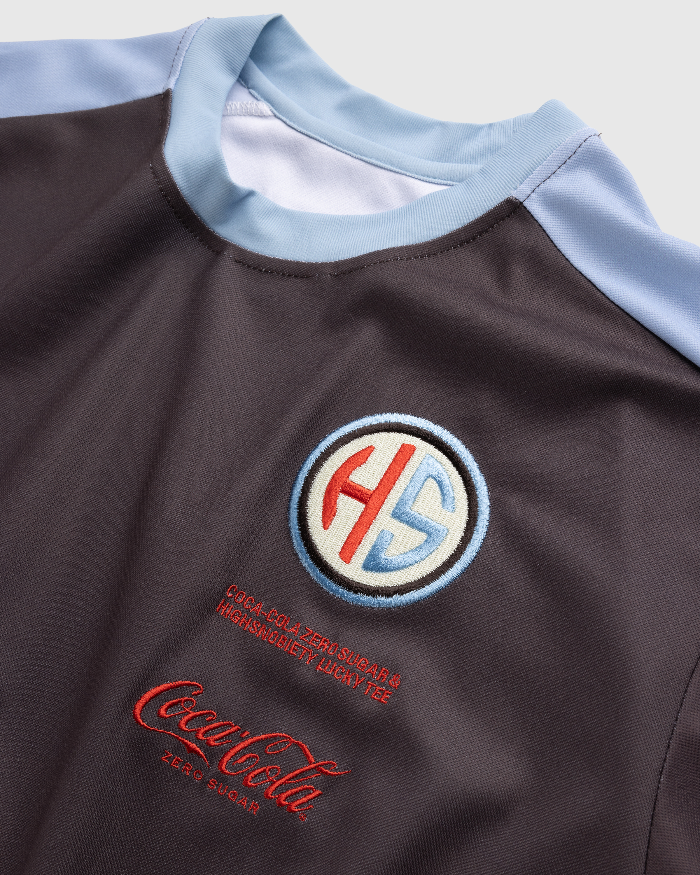 Highsnobiety x Coca-Cola Zero Sugar – Football Tee Brown/Blue - T-Shirts - Brown - Image 6