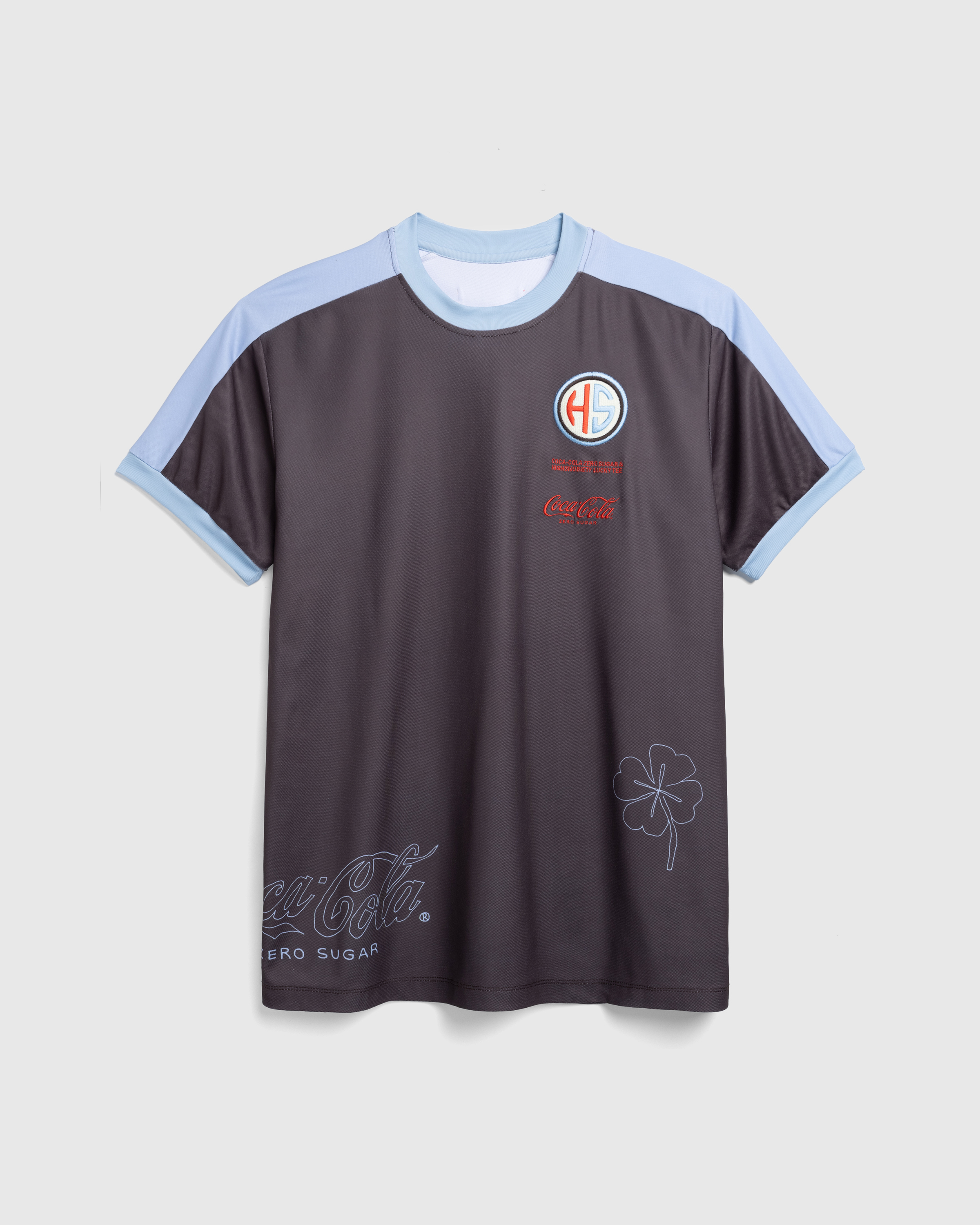 Highsnobiety x Coca-Cola Zero Sugar – Football Tee Brown/Blue - T-Shirts - Brown - Image 1