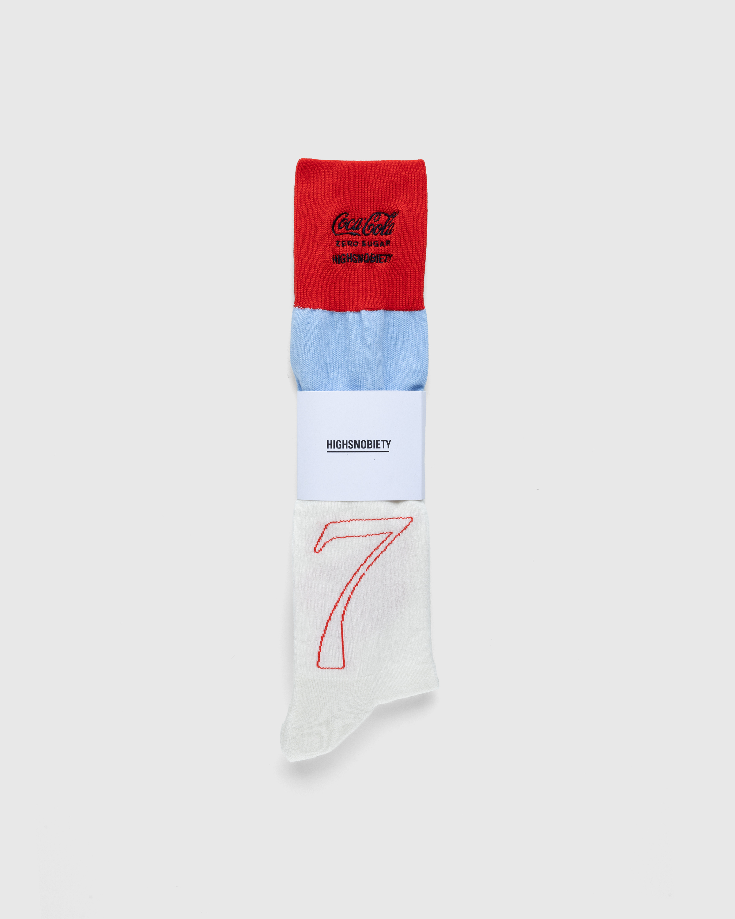 Highsnobiety x Coca-Cola Zero Sugar – Lucky Socks Multi - Knee  - White - Image 3