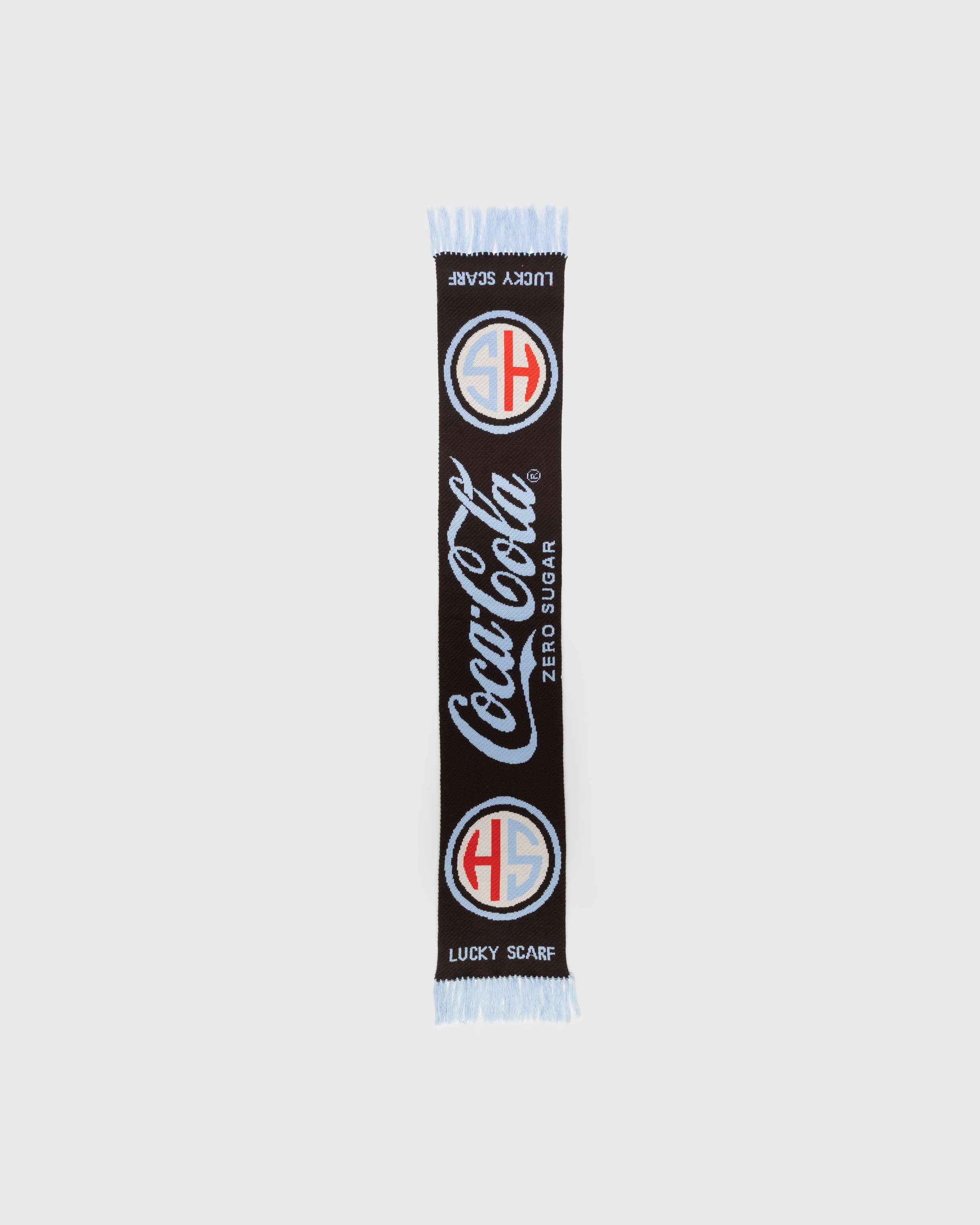 Highsnobiety x Coca-Cola Zero Sugar – Football Scarf Black/Blue - Knits - Black - Image 2