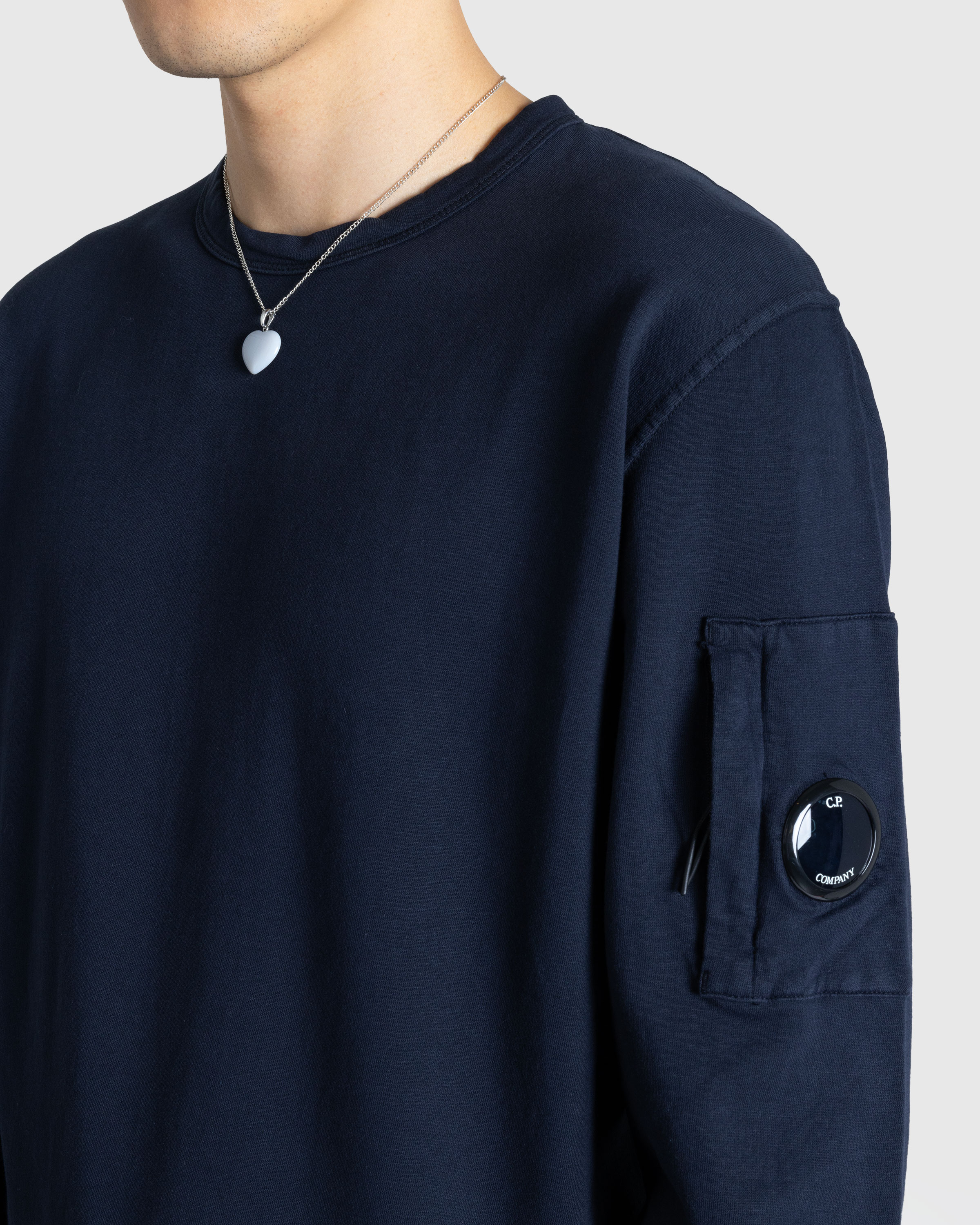 C.P. Company – Light Fleece Sweatshirt Total Eclipse - Hoodies - Grey - Image 5