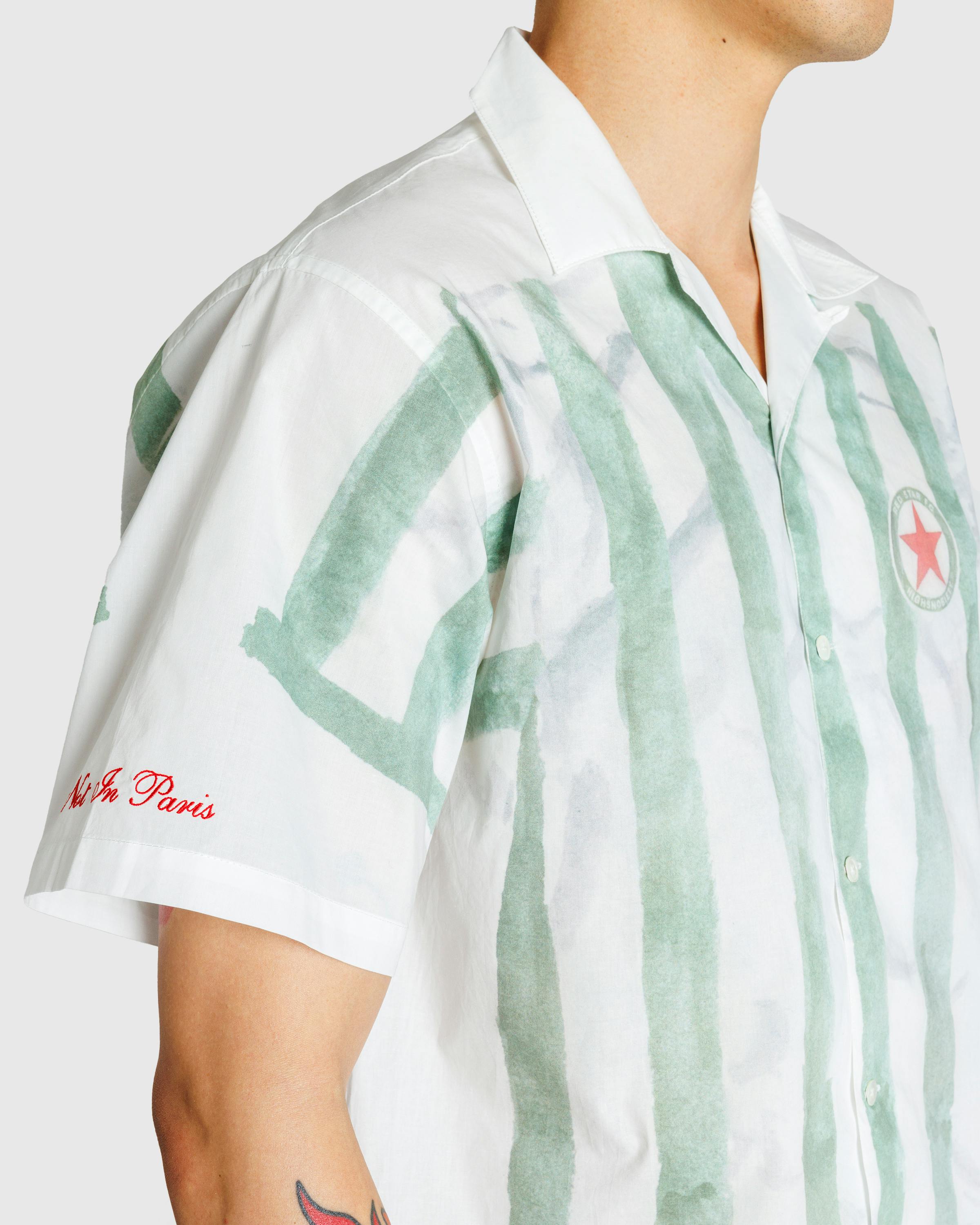 Red Star x Highsnobiety – Football Kit Shirt White/Green - Tees - White - Image 7