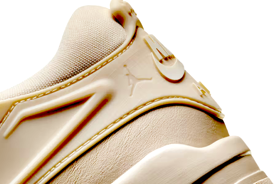 Close-up of Air Jordan 4 RM Light Legend Brown