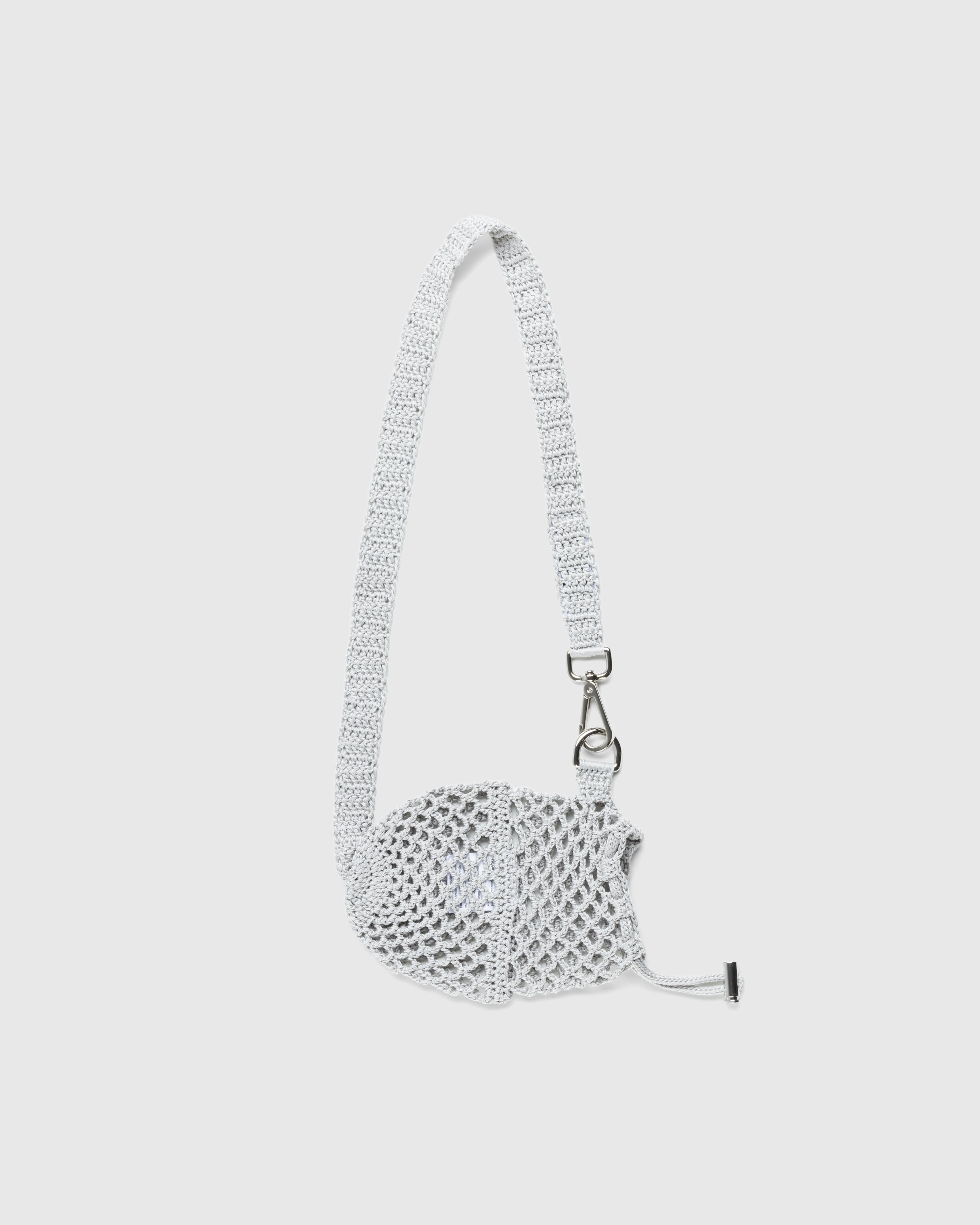 SSU – Crochet Mesh Crossbody Bag Ice Grey - Waistbags - Grey - Image 3