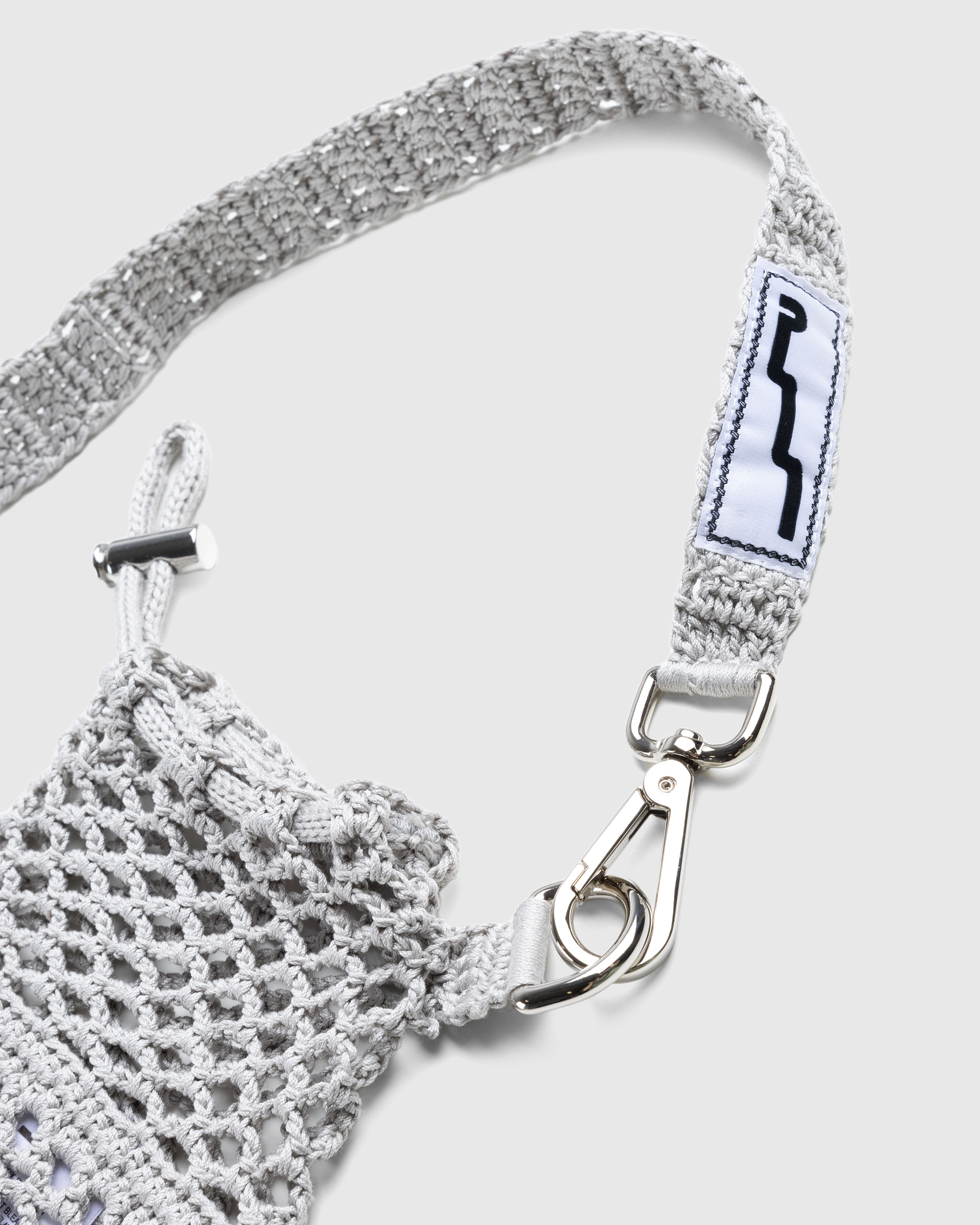 SSU – Crochet Mesh Crossbody Bag Ice Grey - Waistbags - Grey - Image 4
