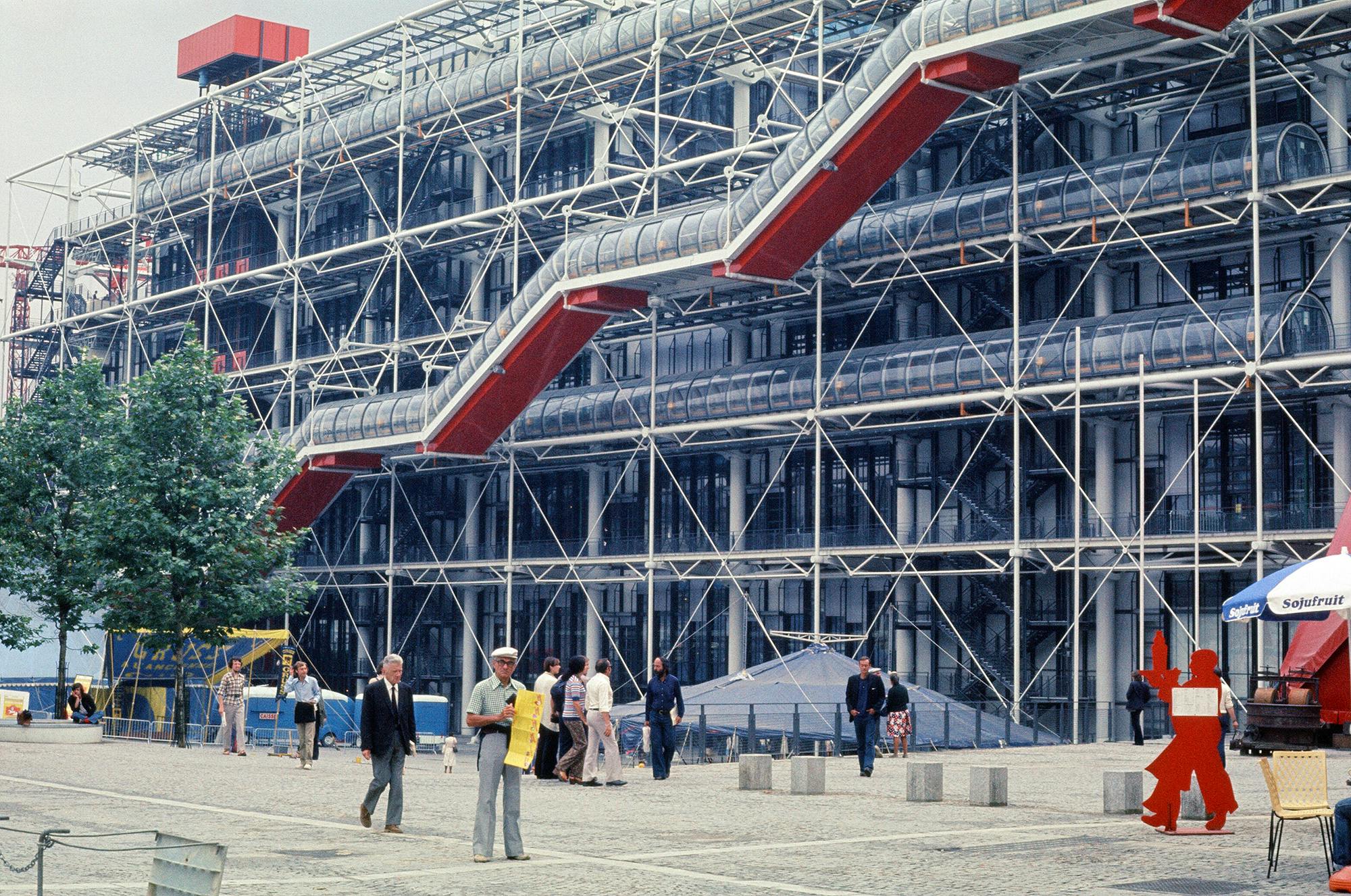 Georges Pompidou Centre, Paris, France. August 1977.