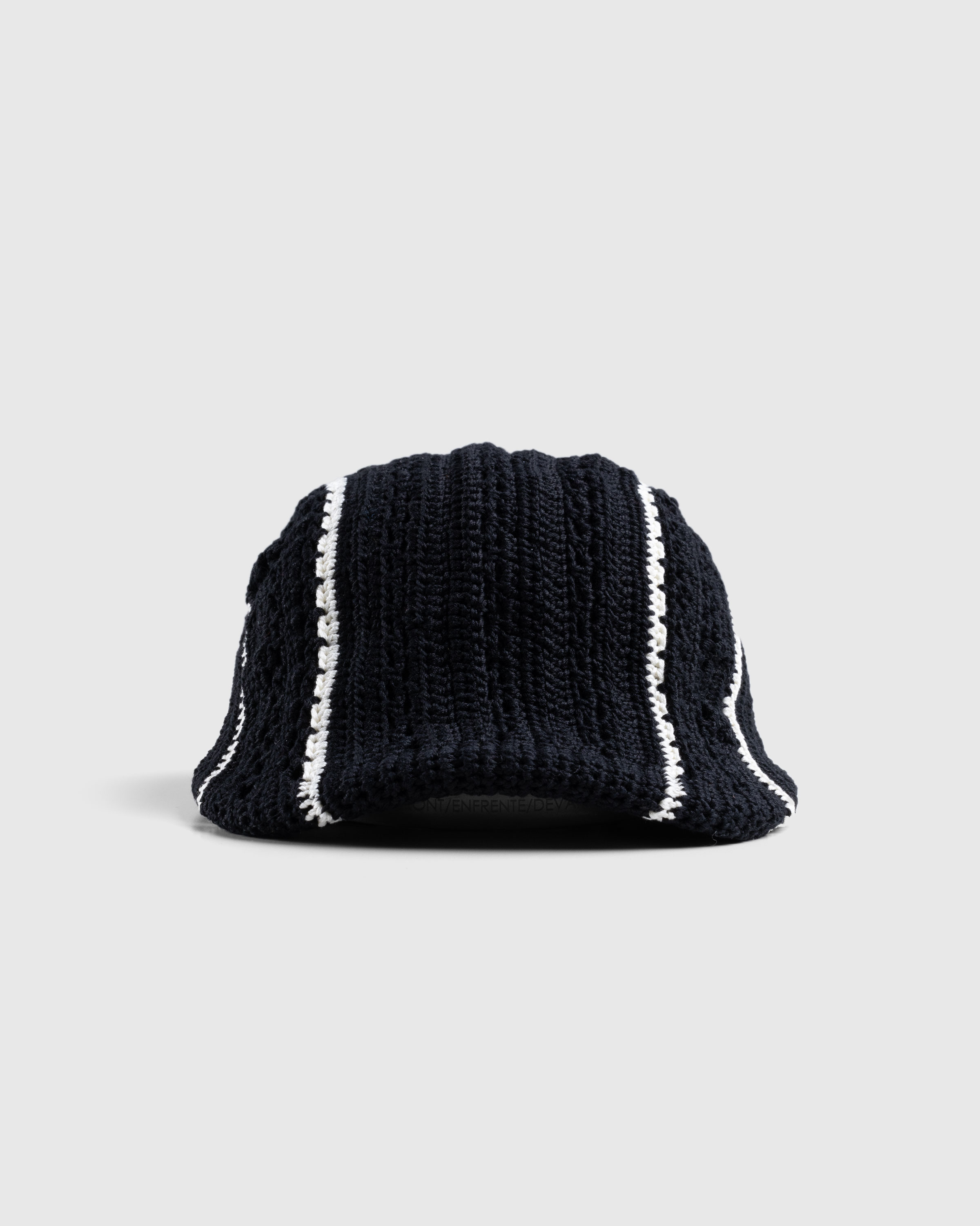SSU – Crochet Flat Hat Black/Chalk - Flat Caps - Black - Image 3