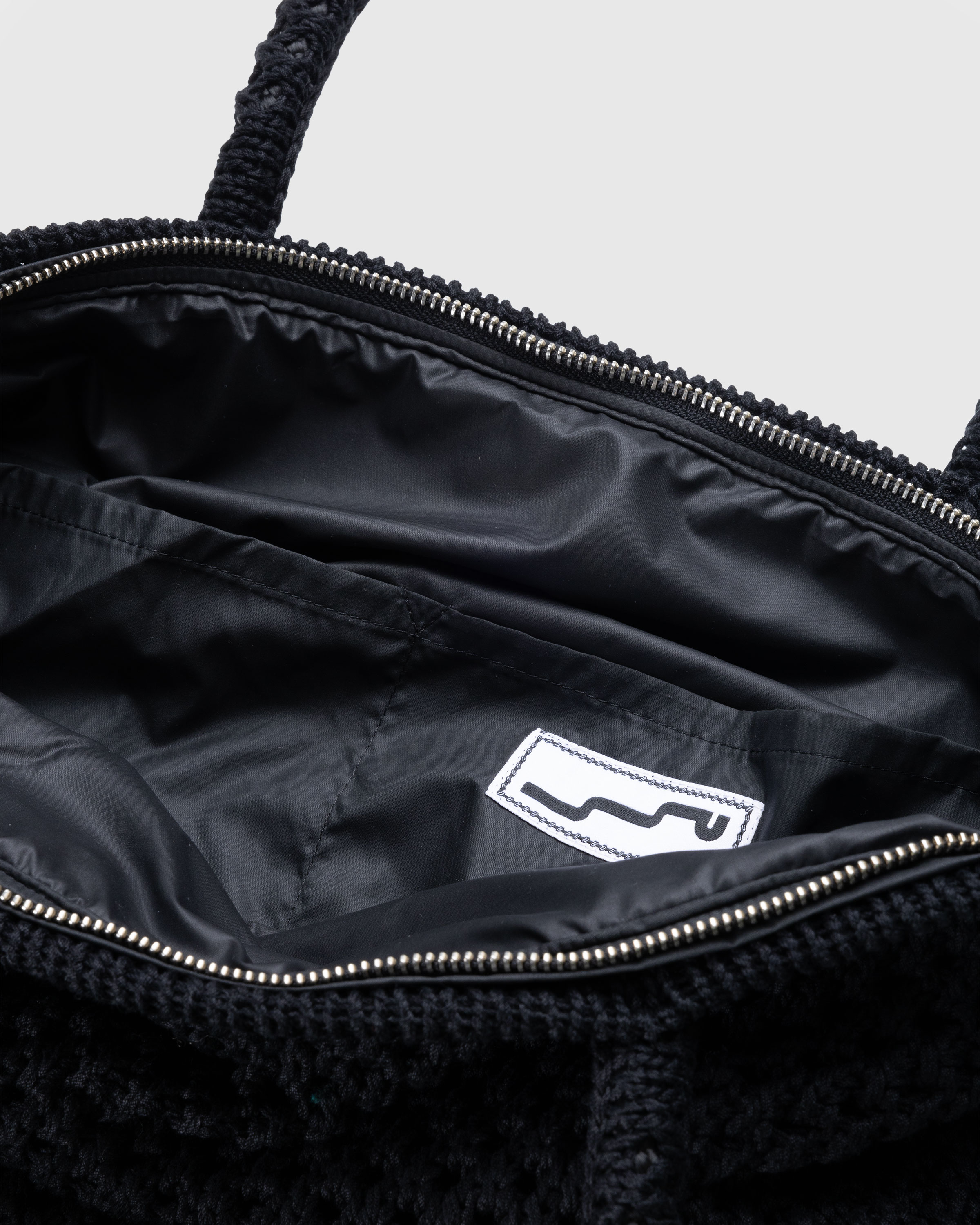 SSU – Knitted Mesh Work Tote Black - Tote Bags - Black - Image 4