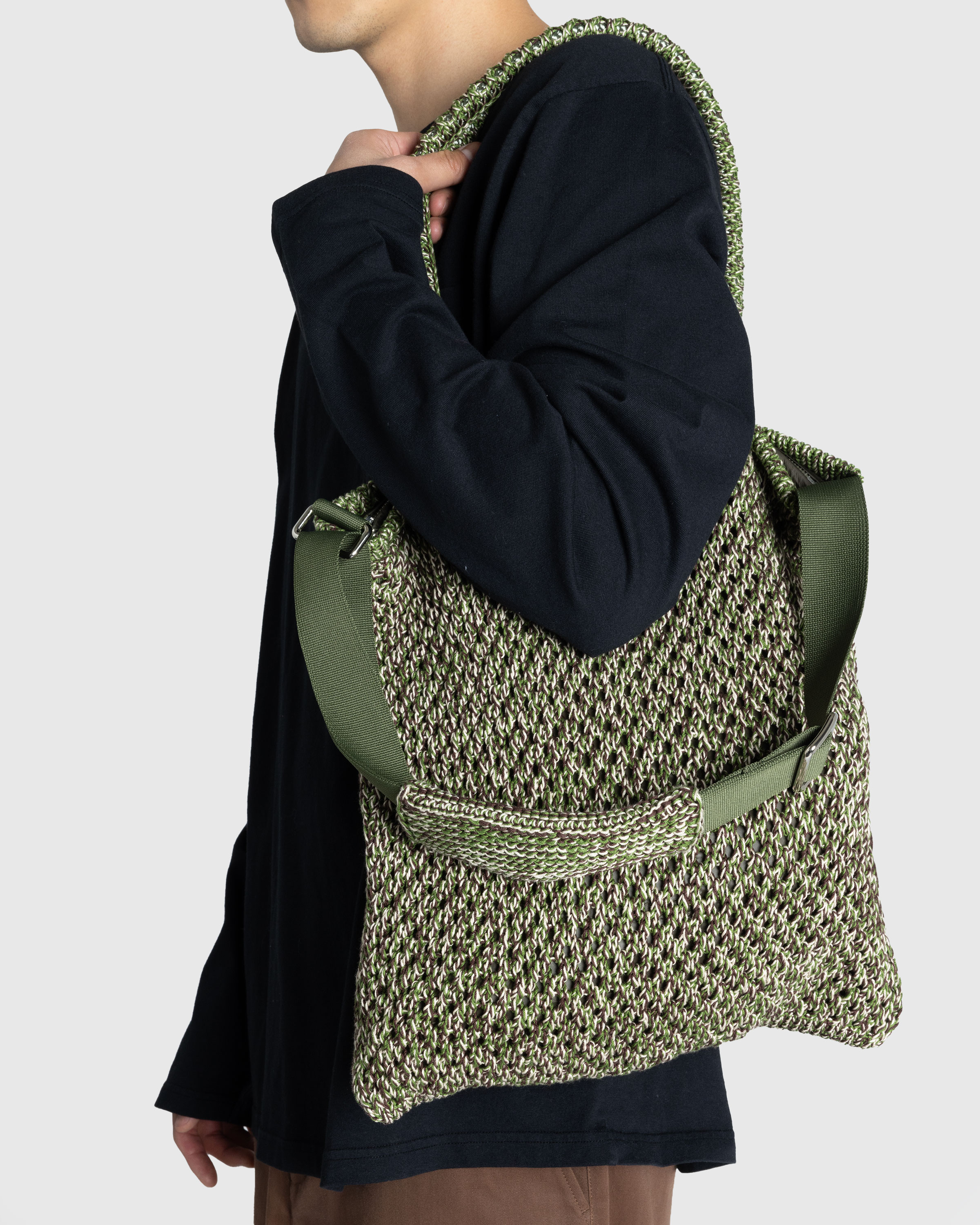 SSU – Knitted Mesh Work Tote Classic Camo - Tote Bags - Green - Image 2